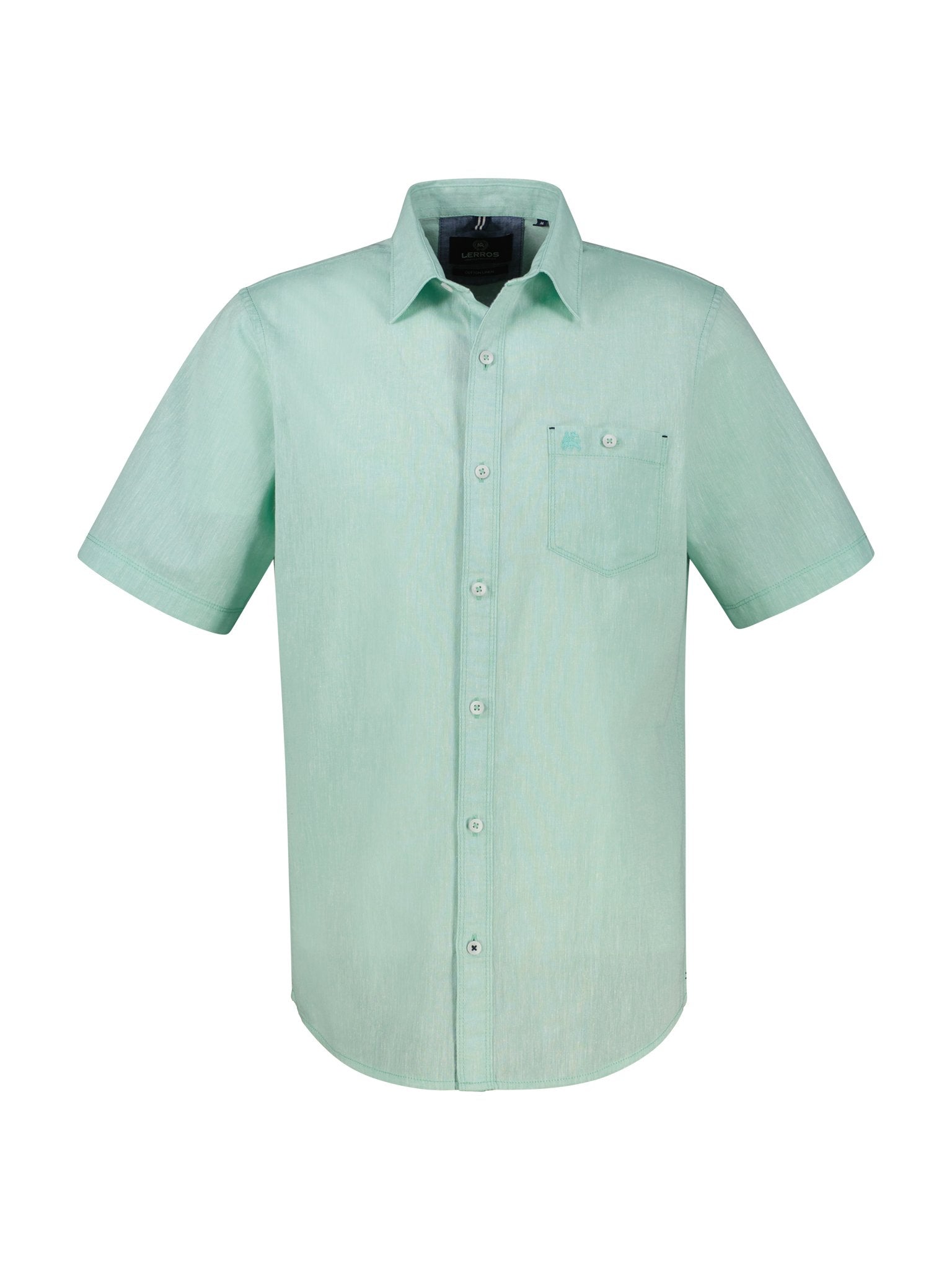 Lerros Herren Hemden kurz Mint Water