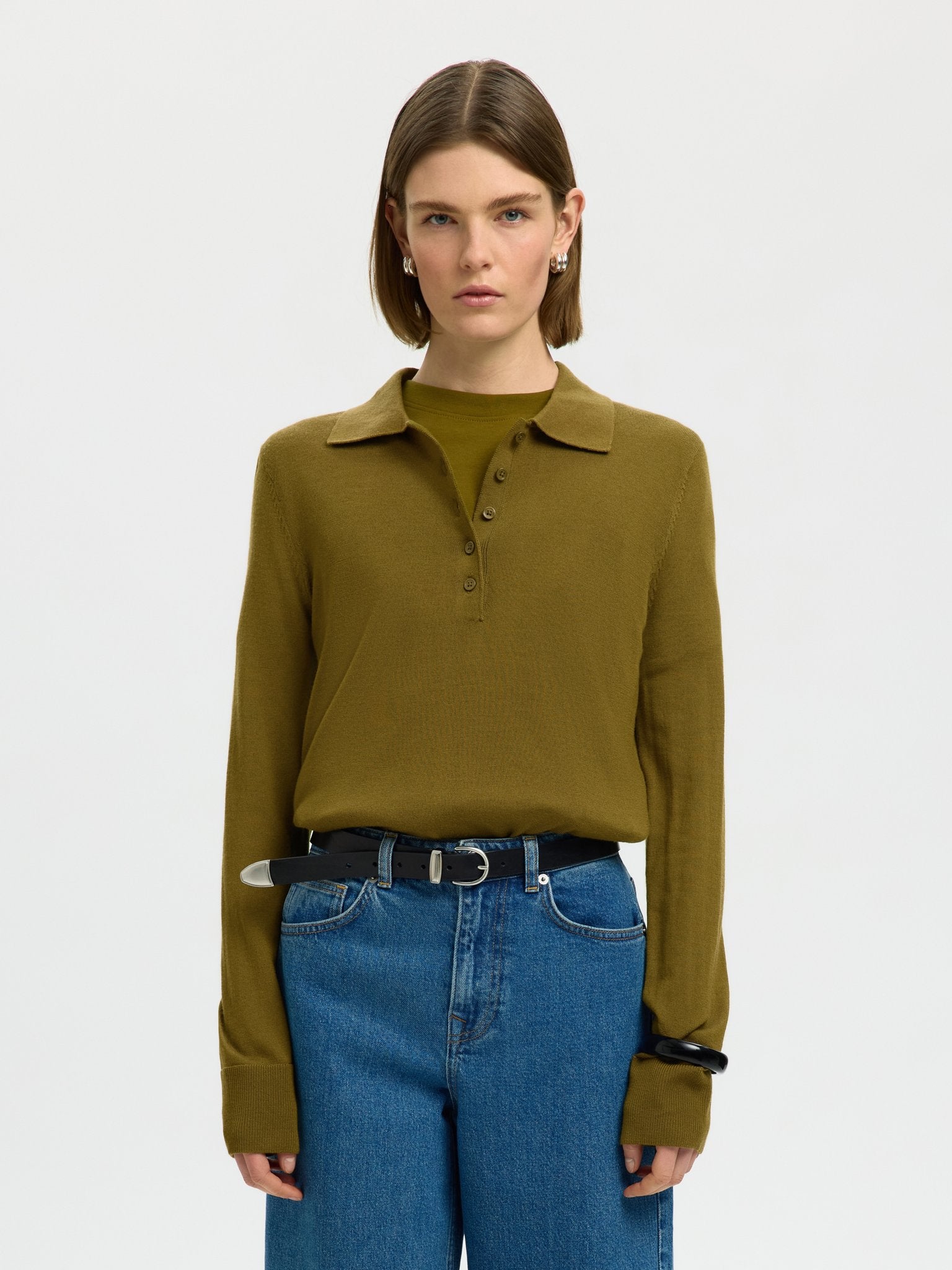 Selected Femme Damen Pullover Fir Green