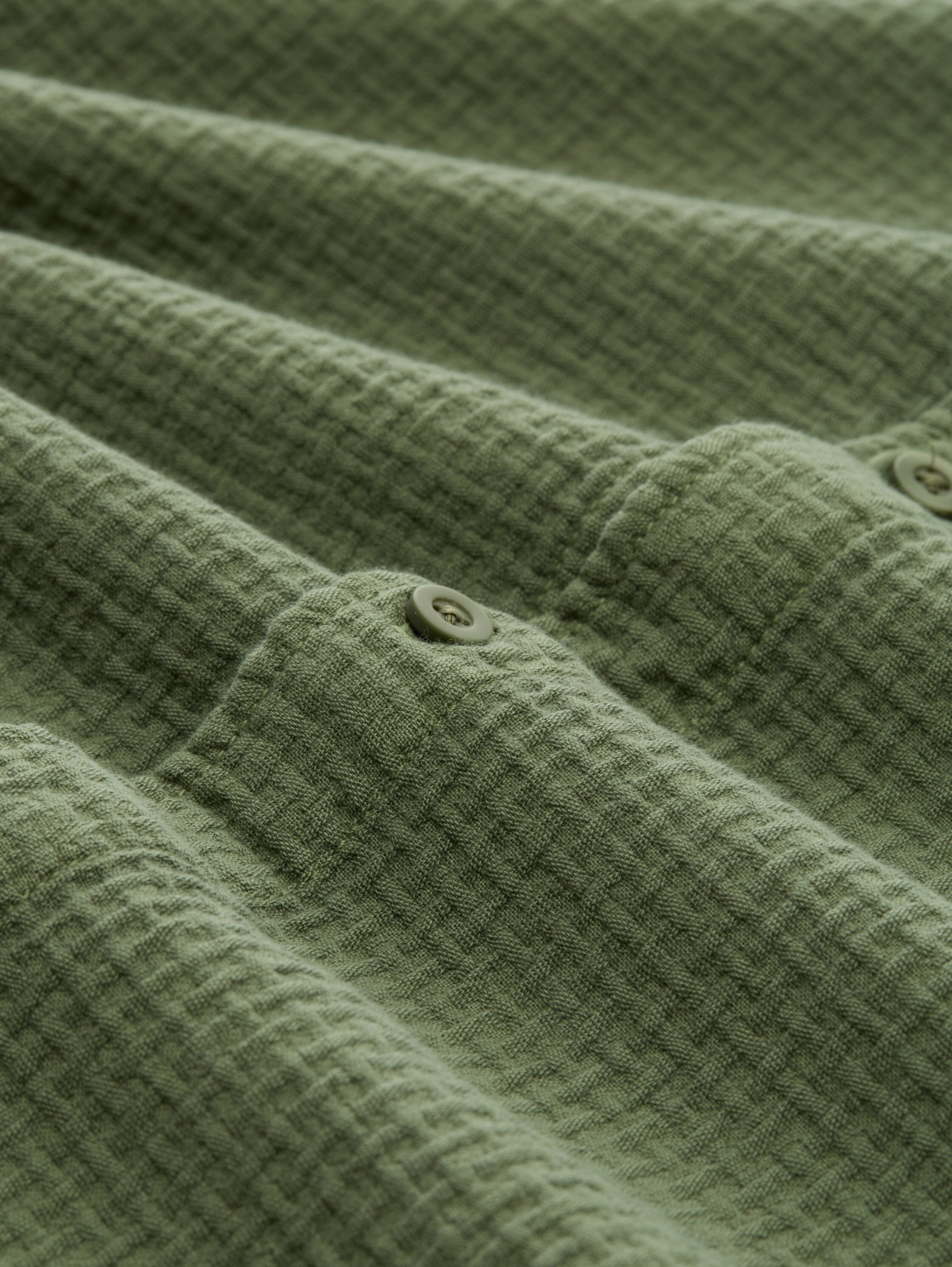 Tom Tailor denim Herren Hemden kurz Oak Leaf Green