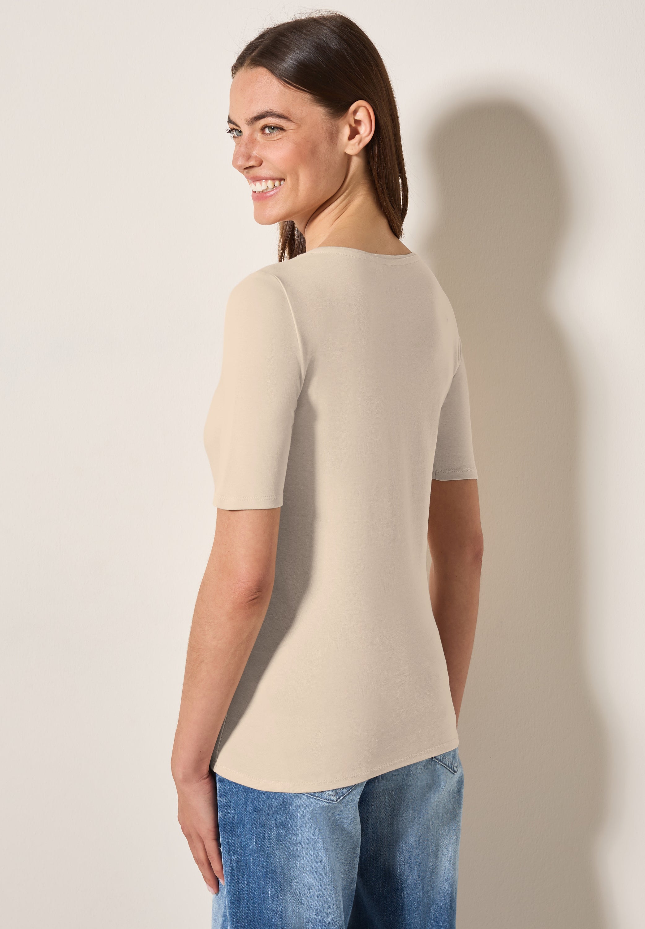 Cecil Damen T-Shirts Pearl Bei