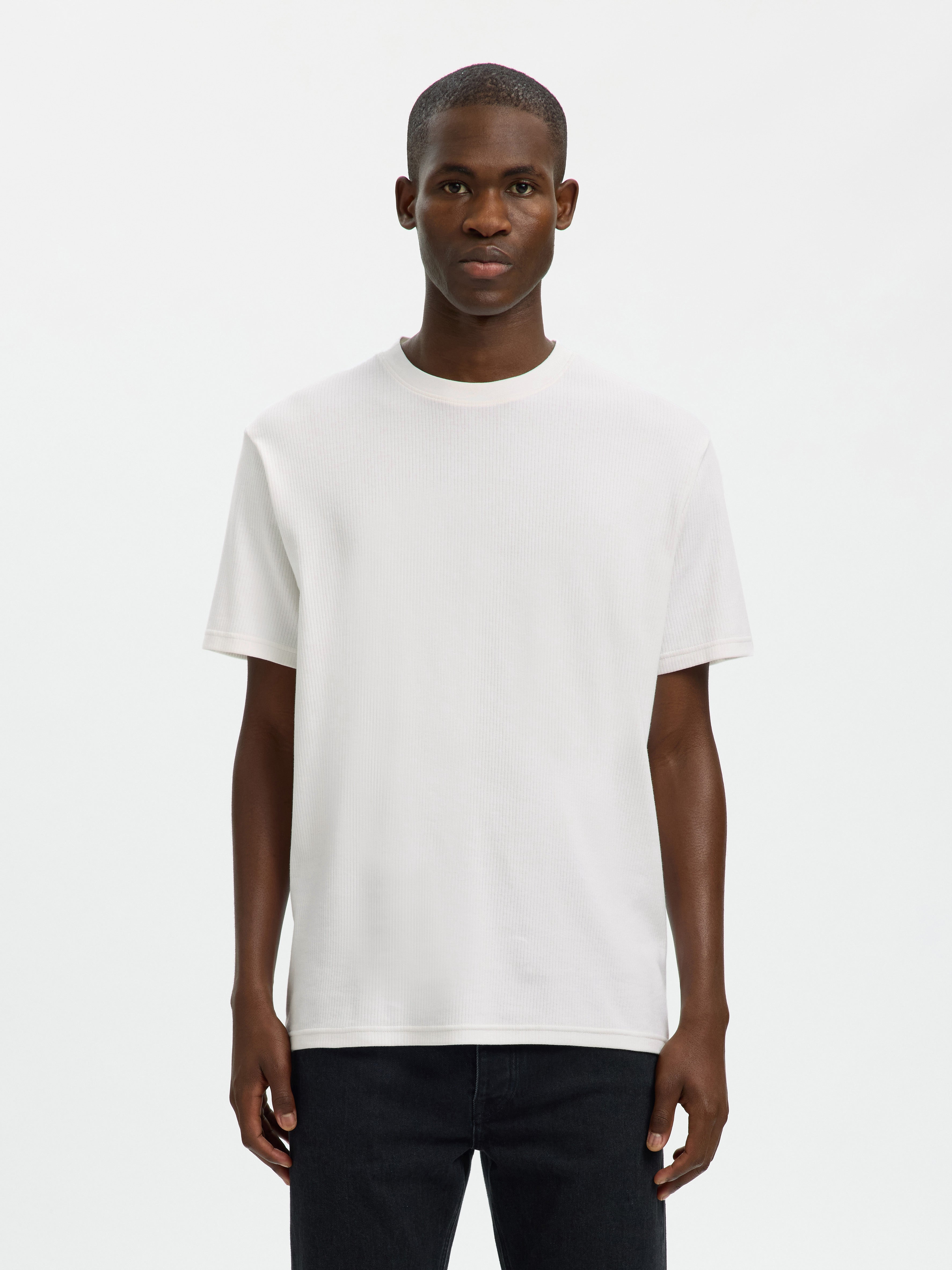 Selected homme Herren T-Shirts kurz Bright W