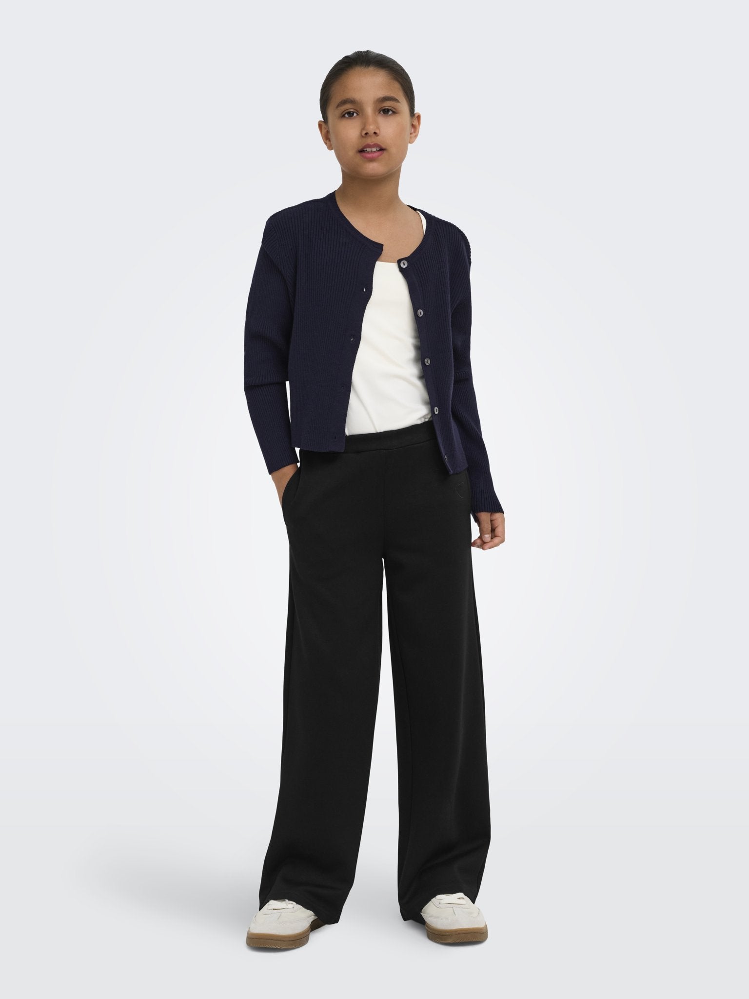 Only Mädchen Hosen, Jeans & Leggings Black/Black Emb