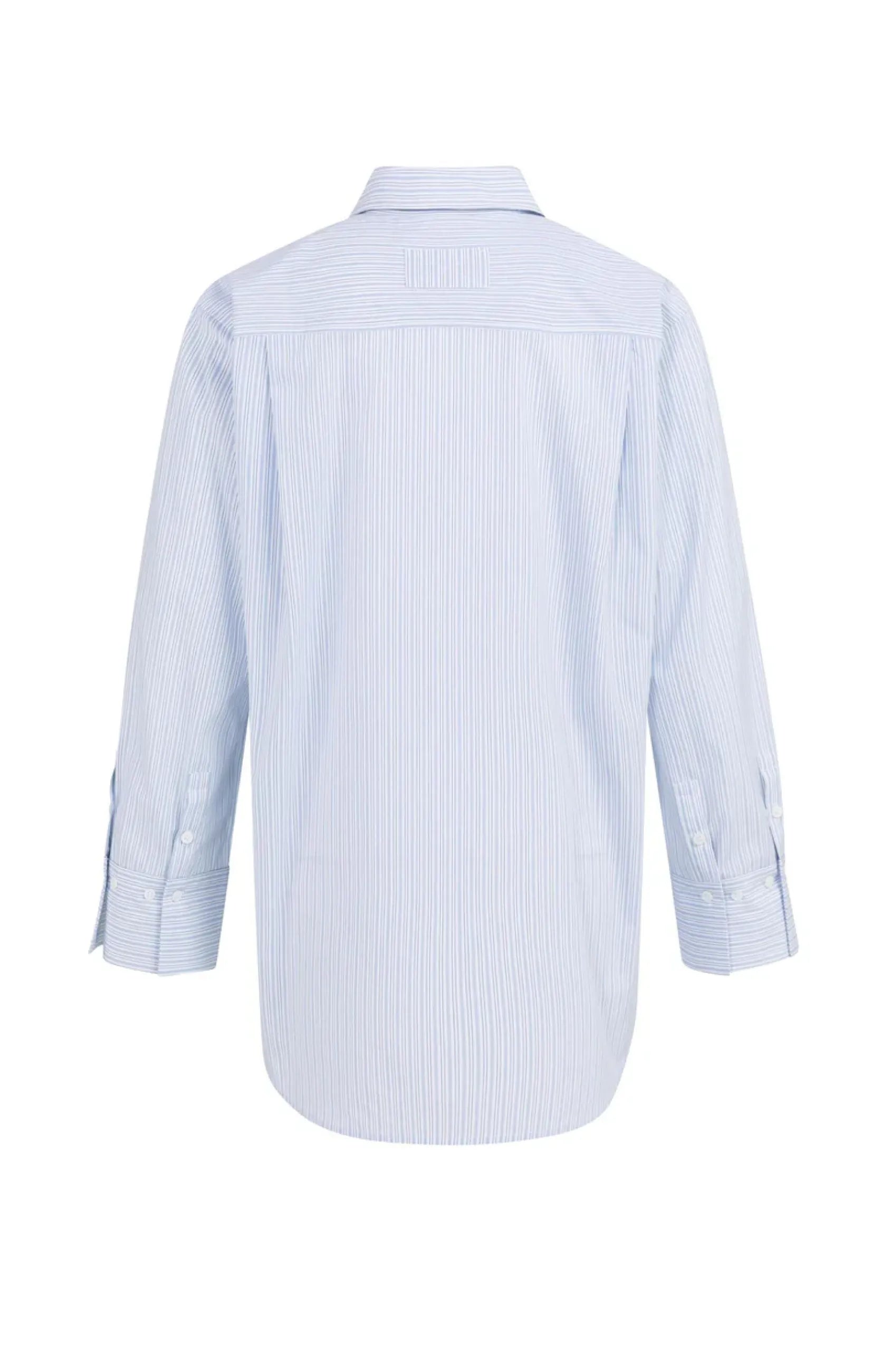 Gestreifte Boyfriend-Bluse mit verstellbaren Bündchen