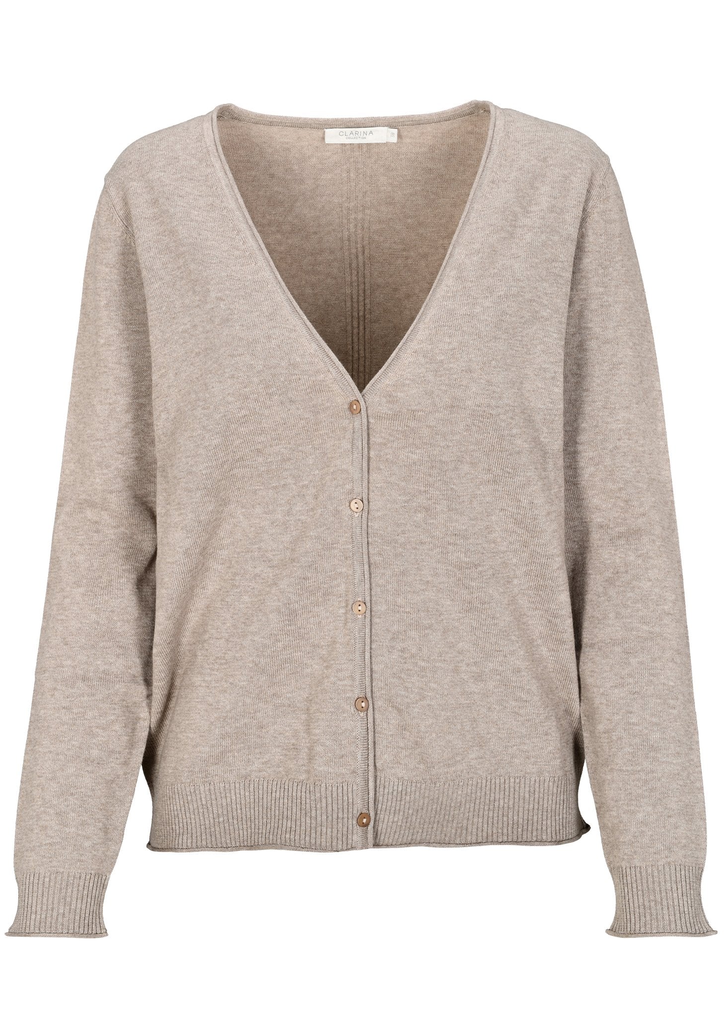 Clarina Damen Strickjacken Taupe Mel.