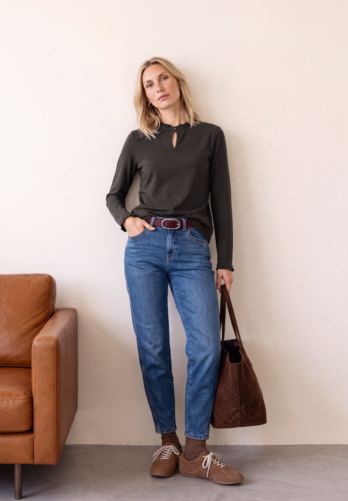 Street One Damen T-Shirts Black Cof