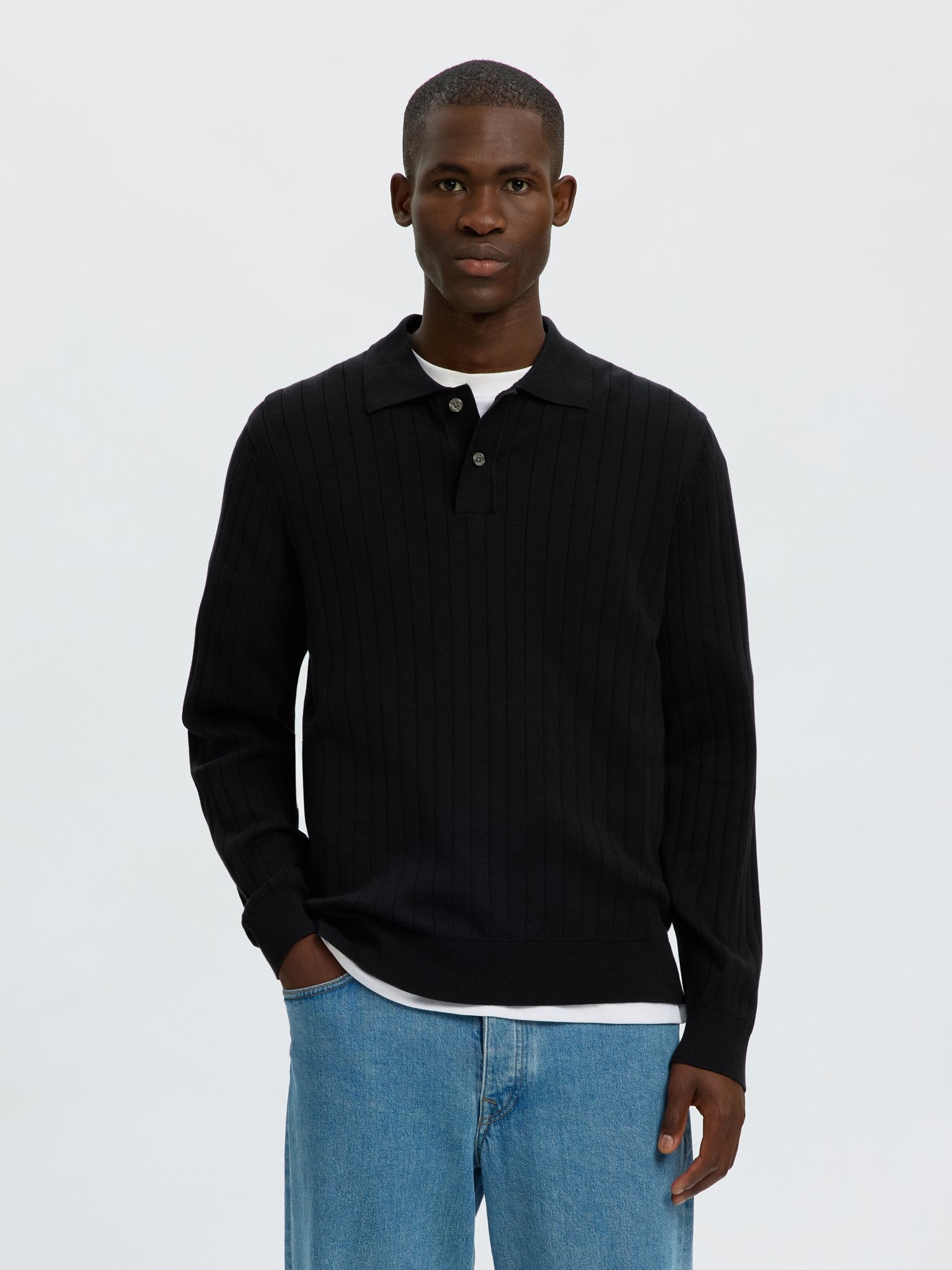 Selected homme Herren Pullover Black