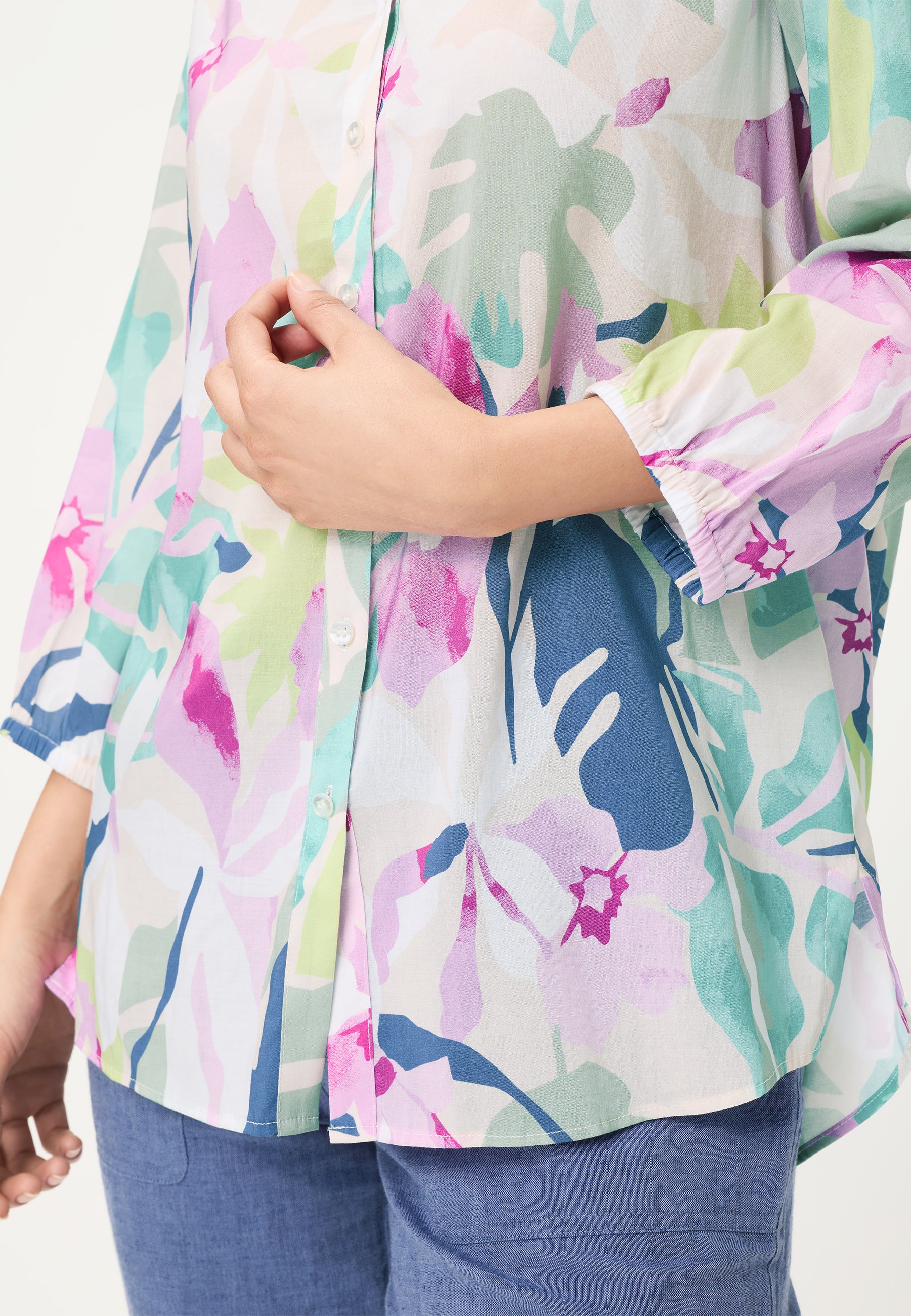 Olsen Damen Blusen Pool Blue