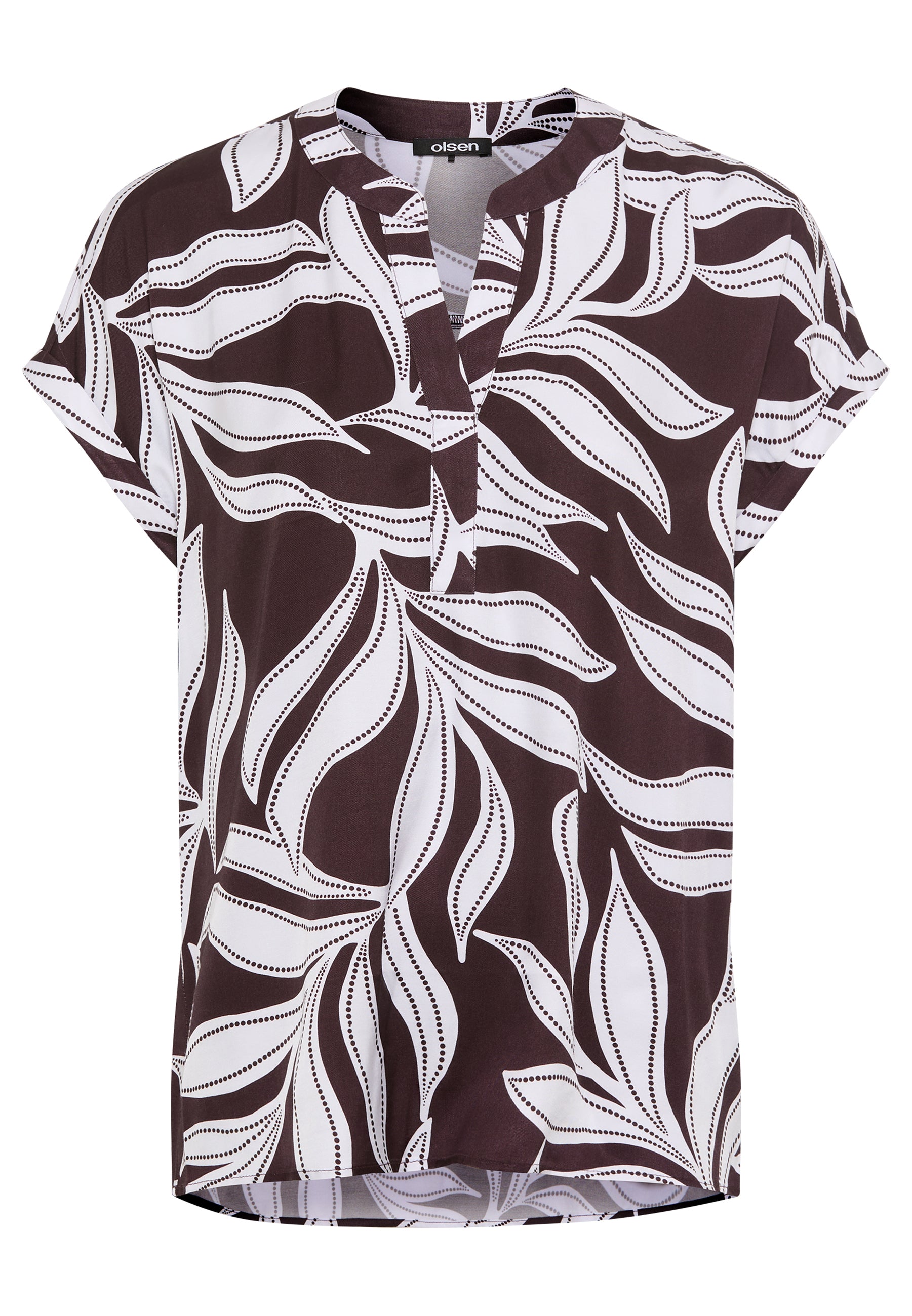 Olsen Damen Blusen kurz Dark Brow