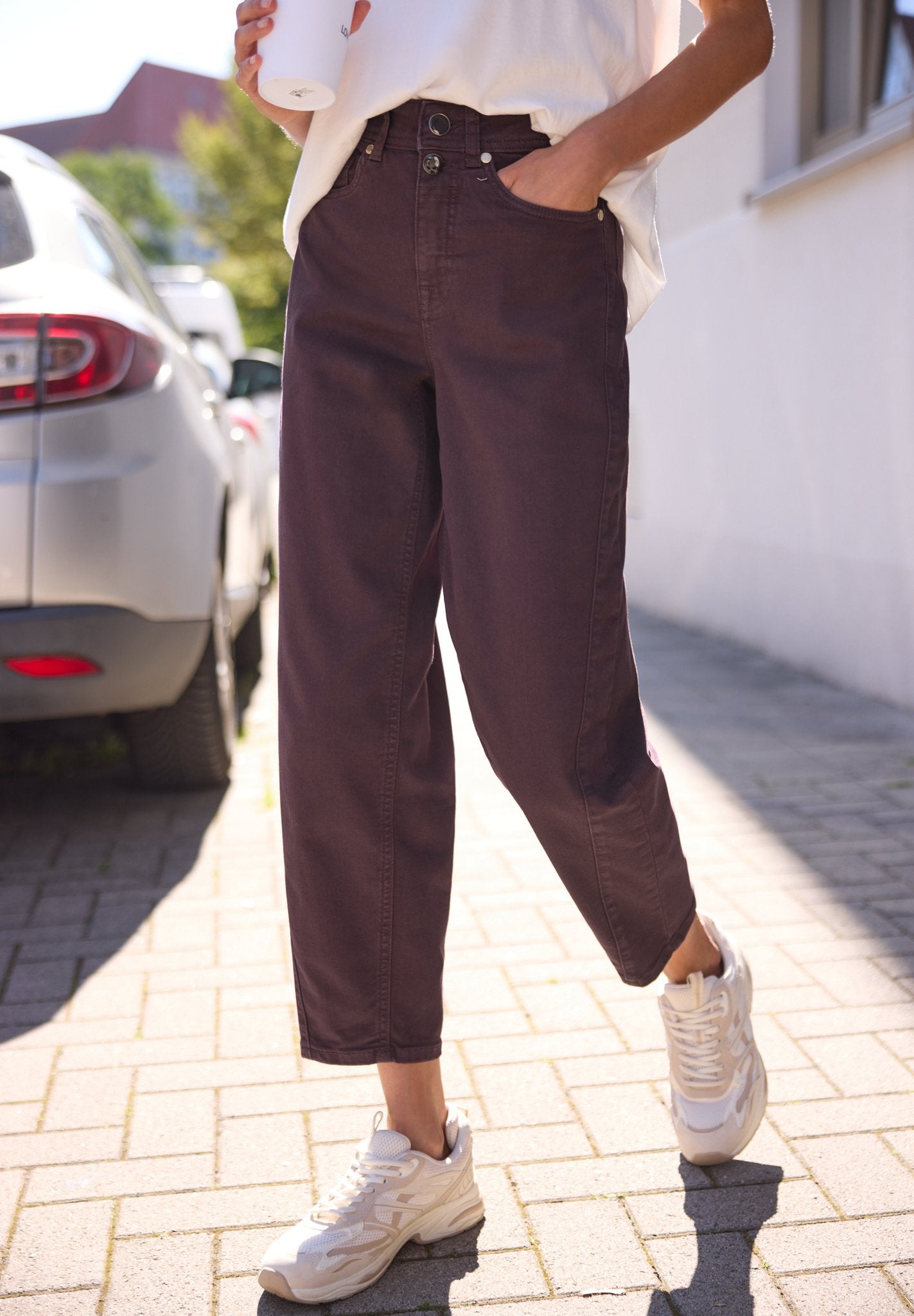 Street One Studio Damen Hosen Burgundi