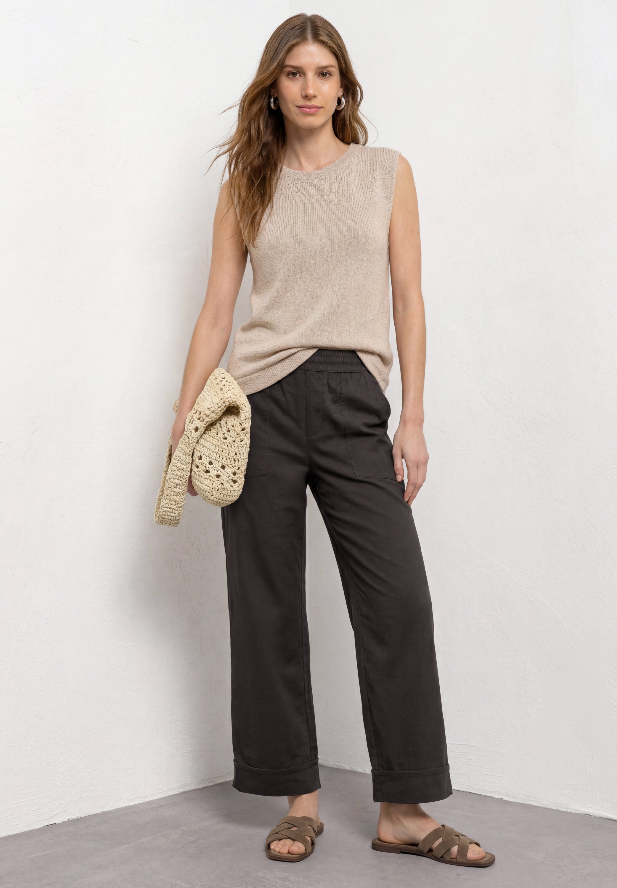Street One Damen Hosen Black Cof