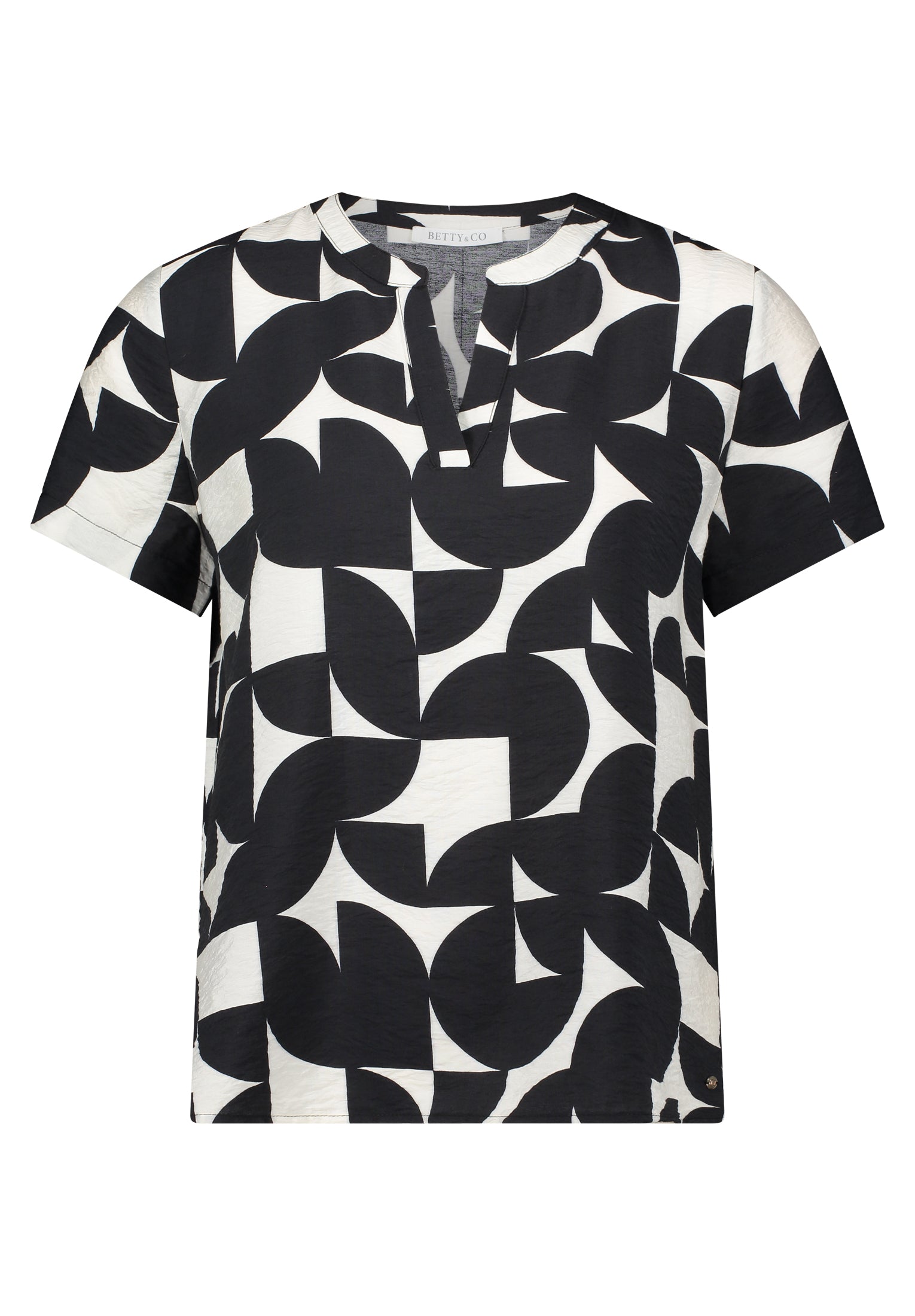 Betty & Co Damen Blusen kurz Black/Cream