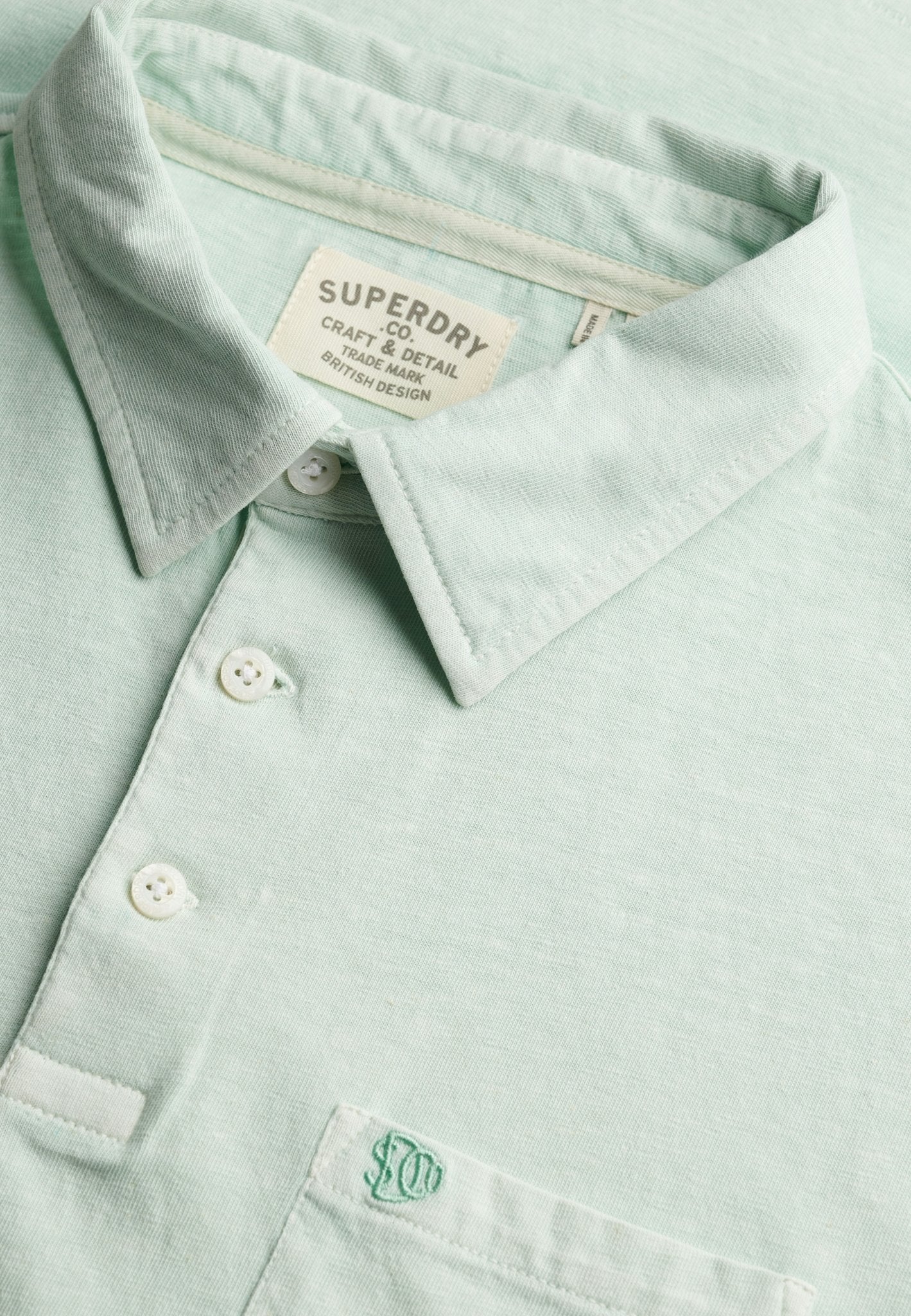 Superdry Men Herren Polo-Shirts Wd Fresh Mint