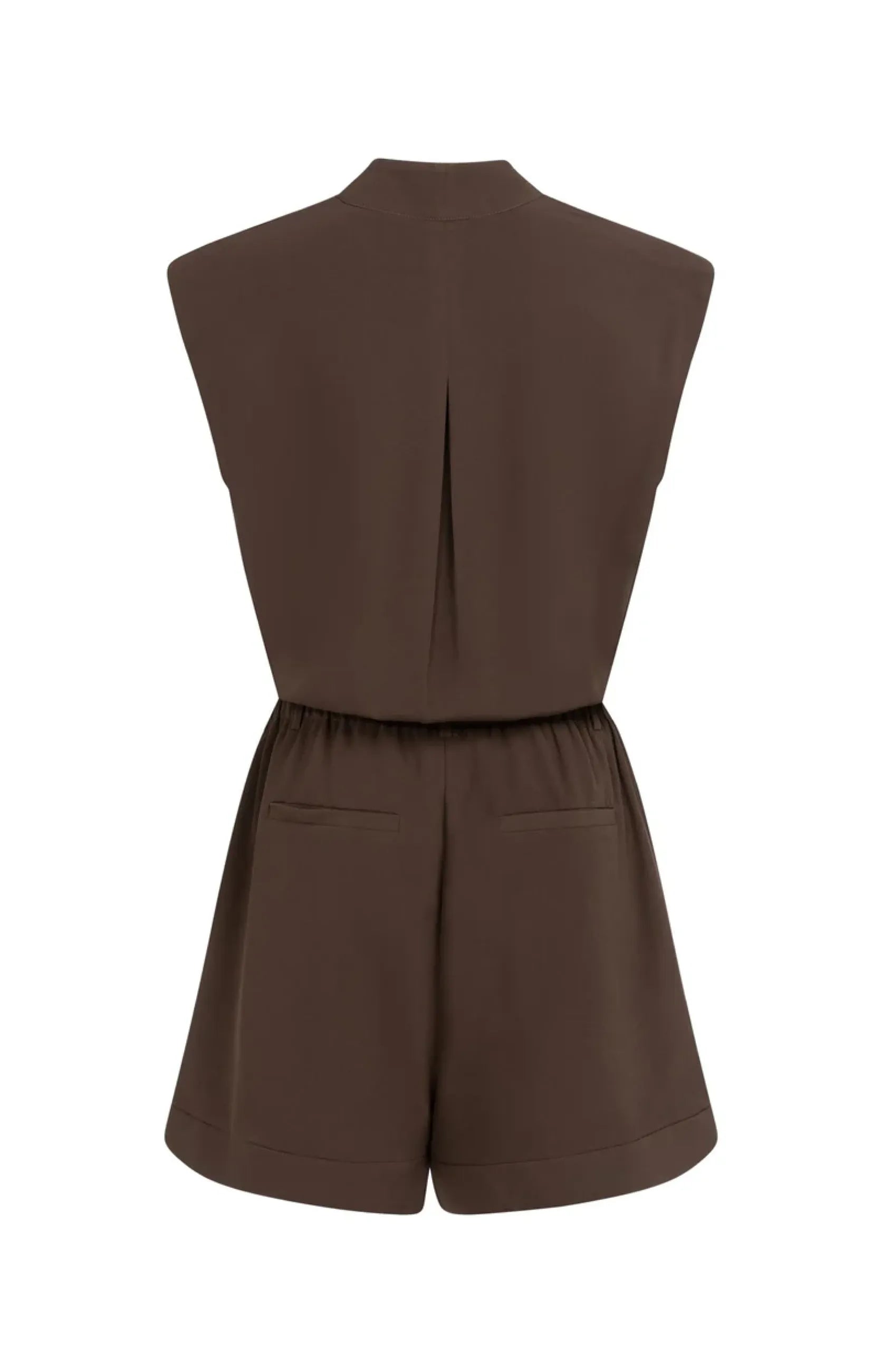 Ärmelloser Jumpsuit mit Wickeloptik