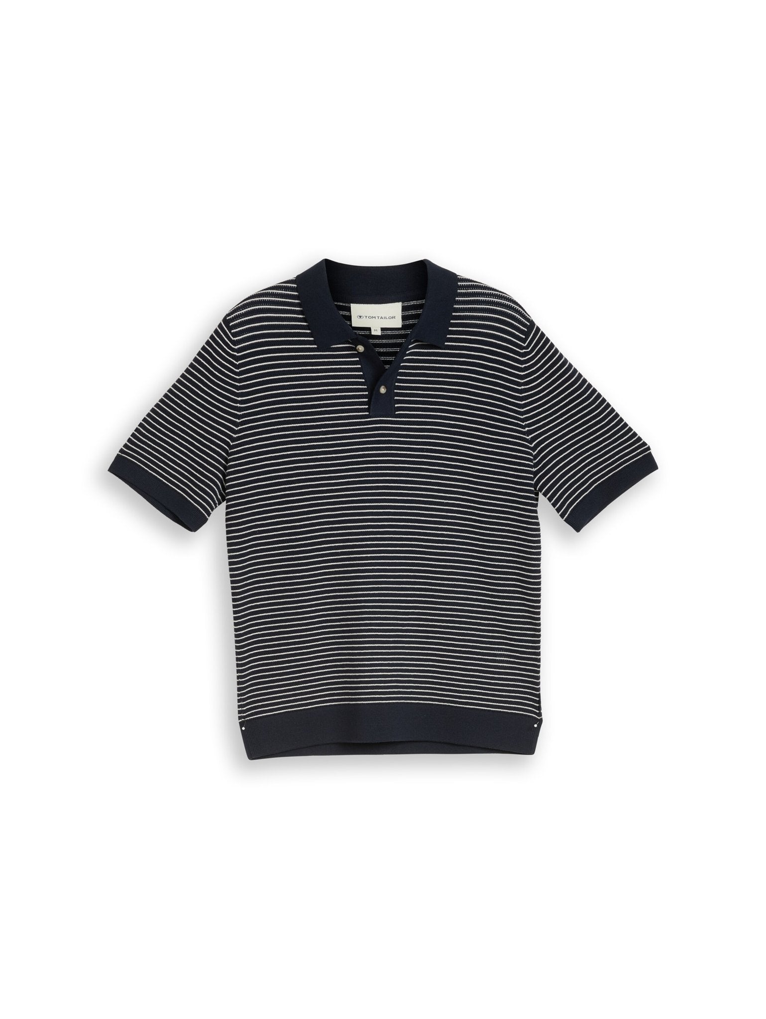 Tom Tailor Herren Polo-Shirts Navy Offwhite S