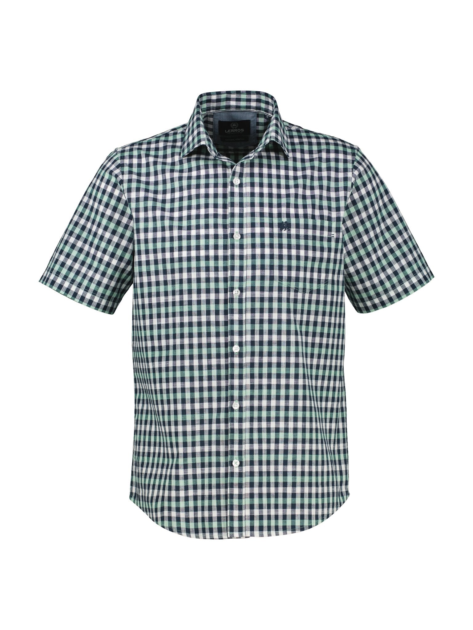 Lerros Herren Hemden kurz Mint Water