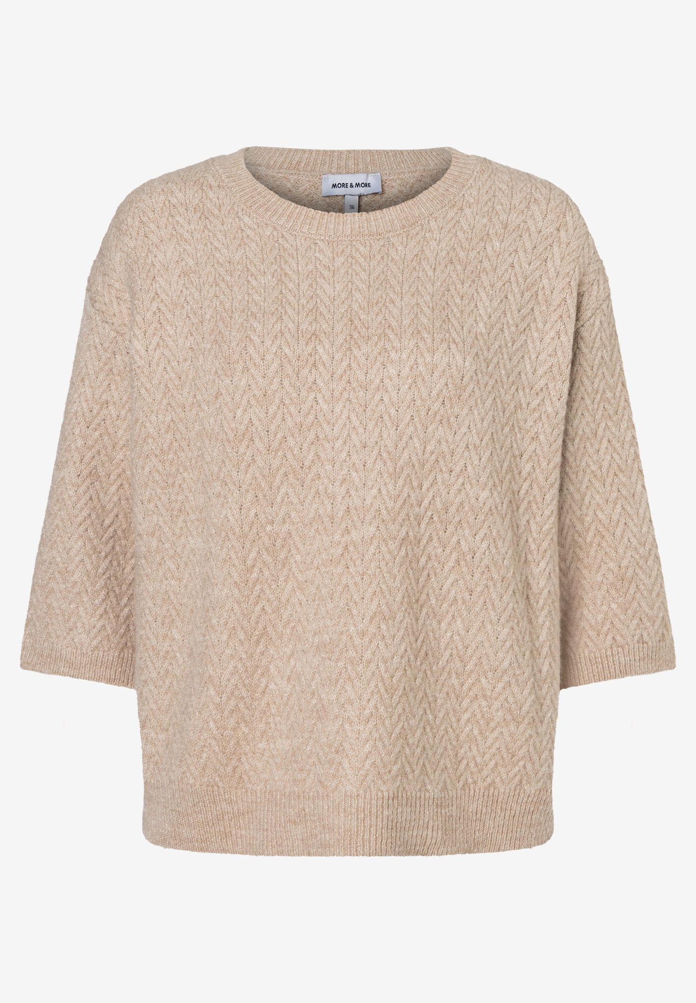 More & More Damen Pullover Pale Stone