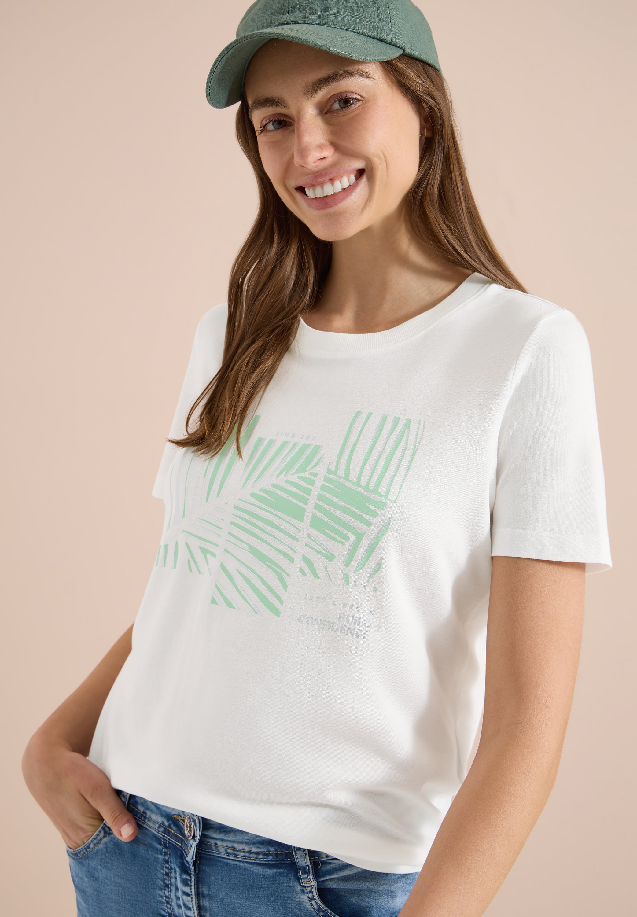 Cecil Damen T-Shirts Vanilla W