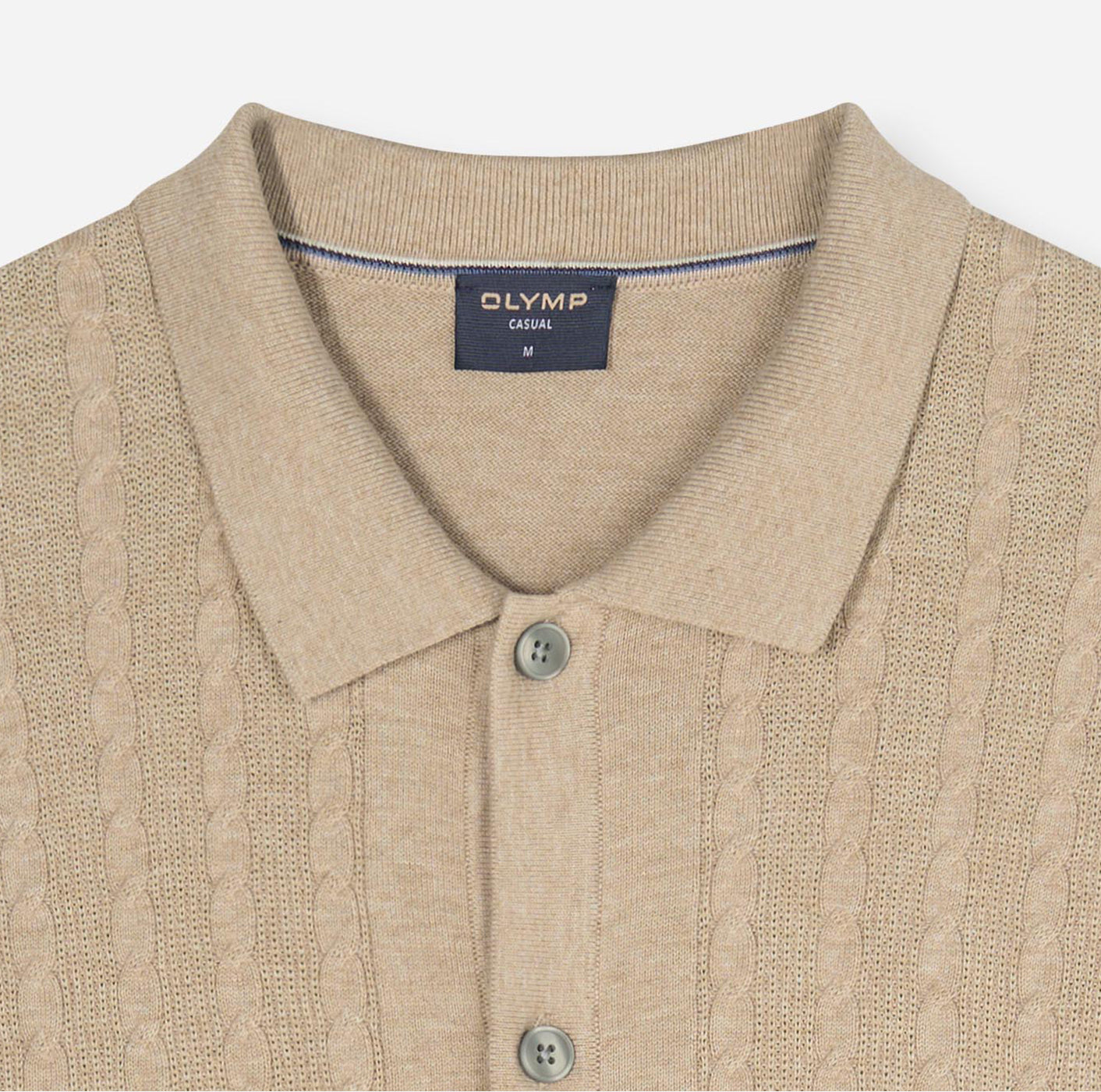 Olymp Herren Polo-Shirts Beige