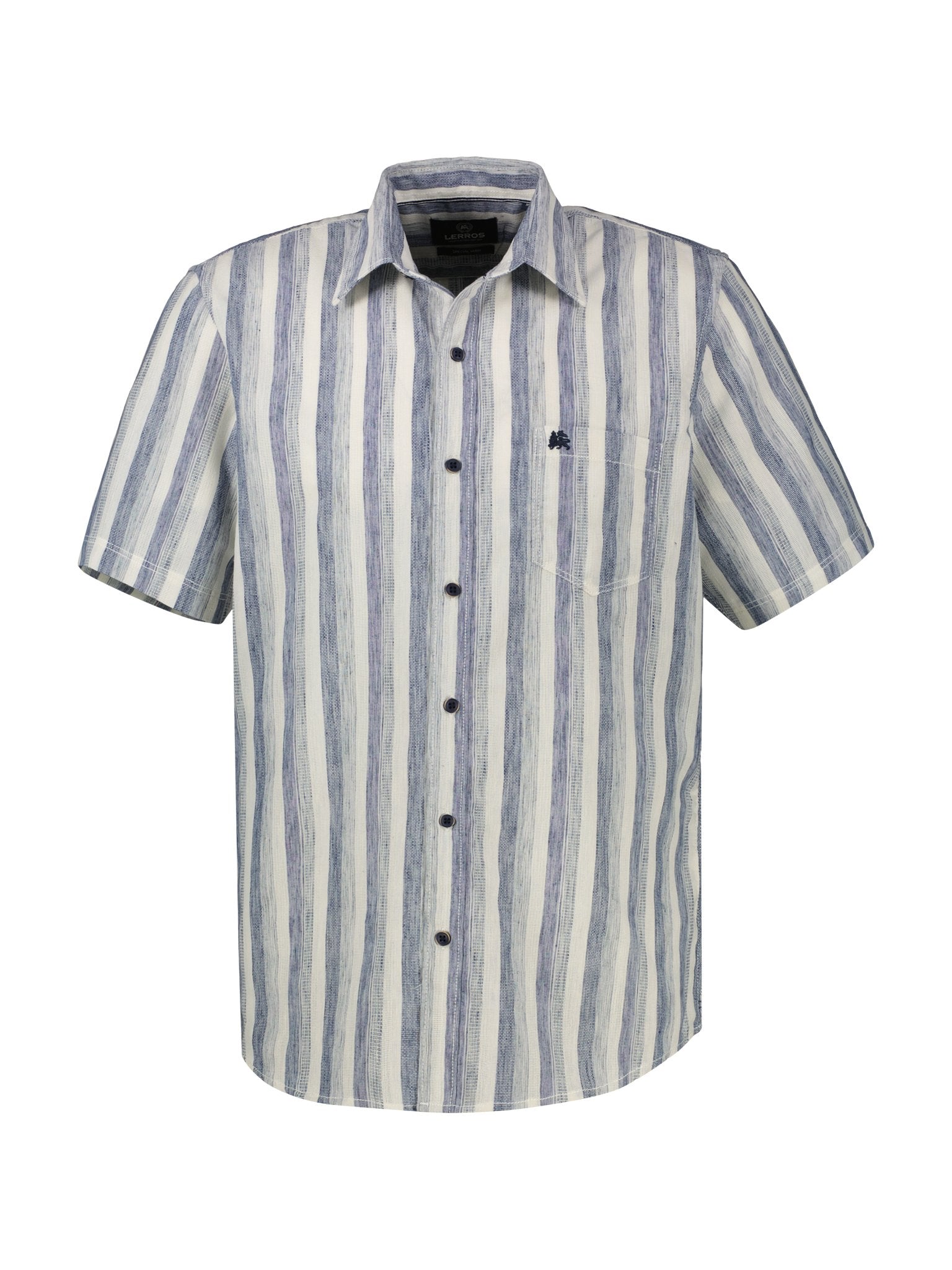 Lerros Herren Hemden kurz Storm Blue