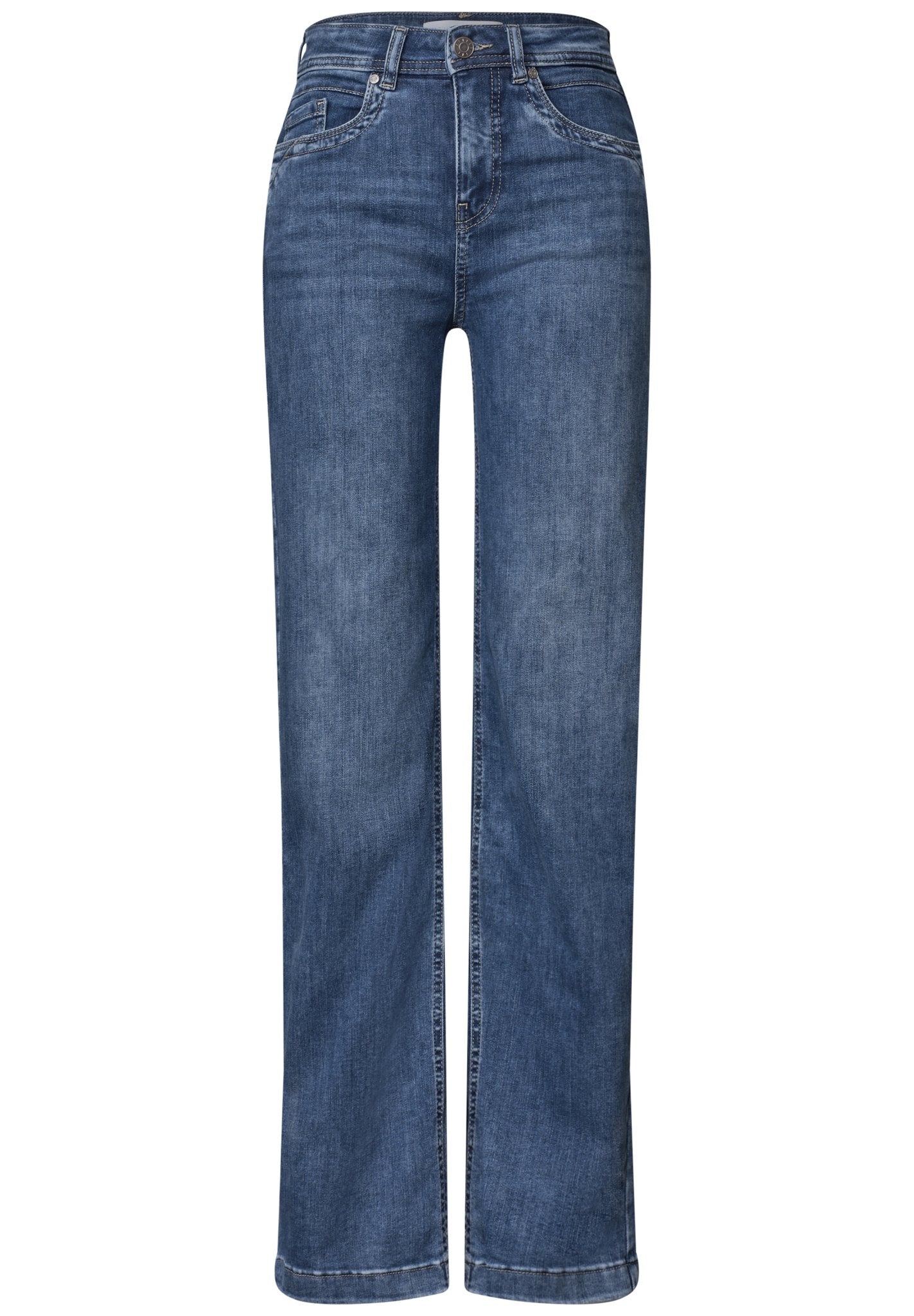 Street One Damen Hosen Medium Bl