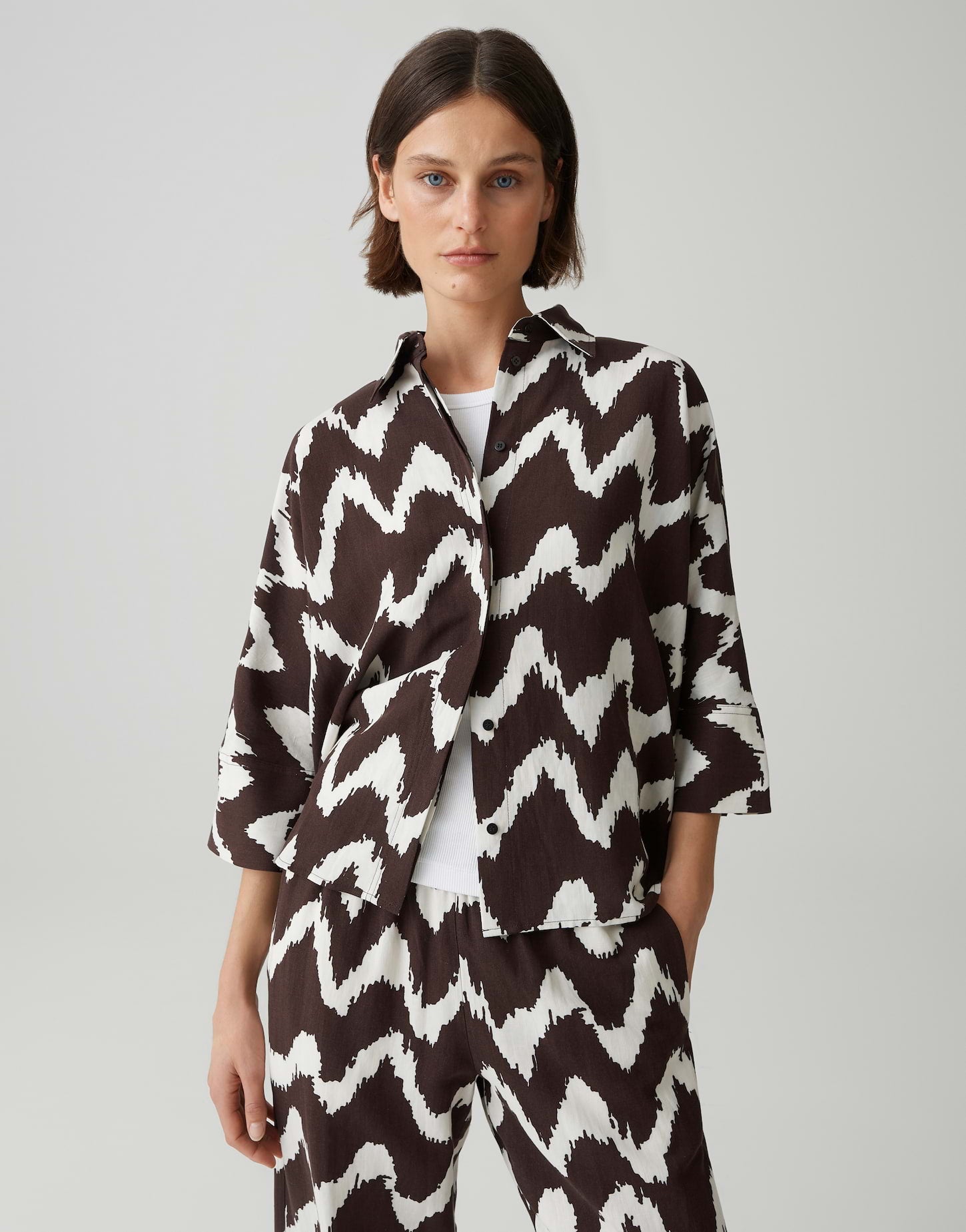 Opus Pants Damen Blusen Coffee Be