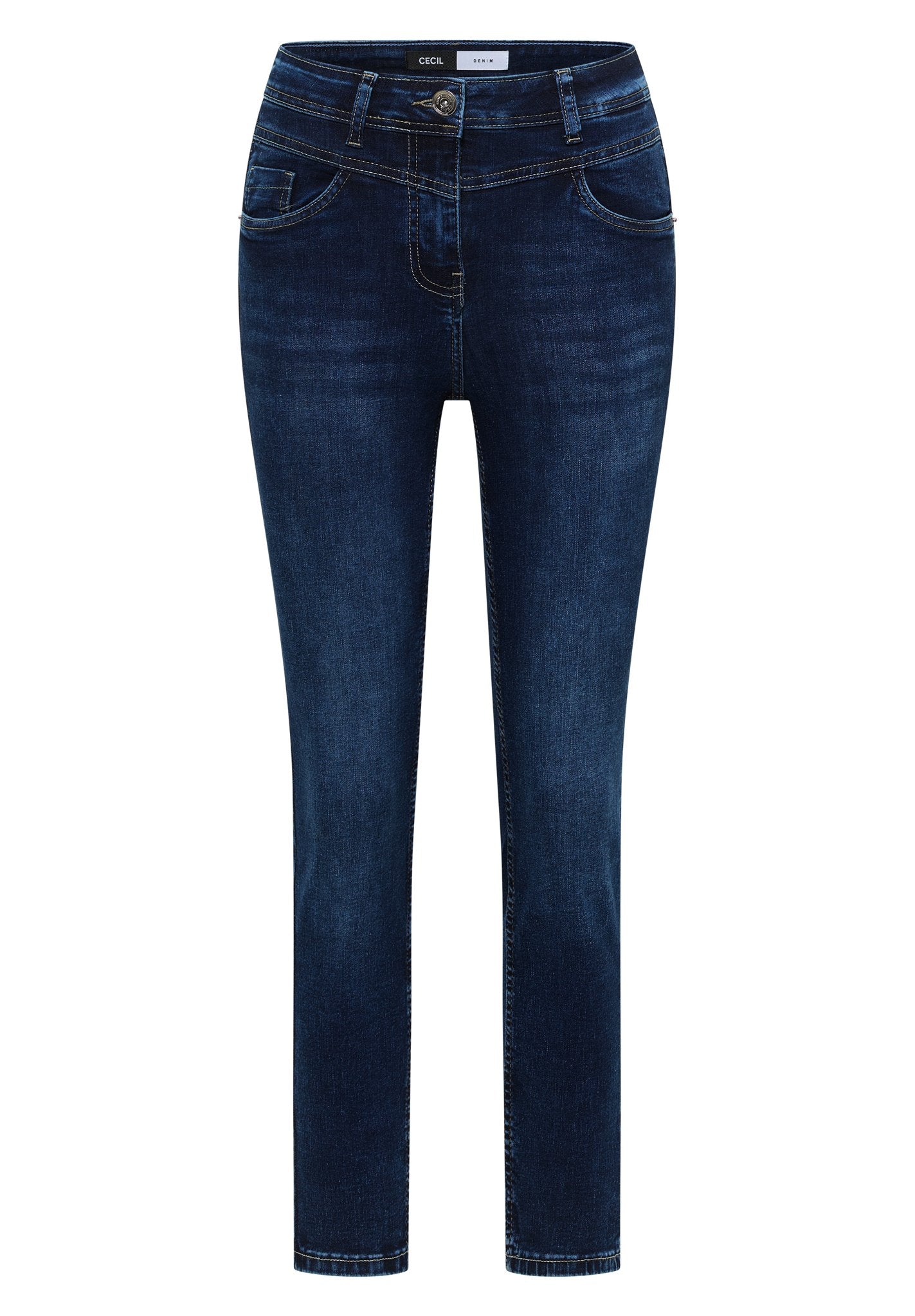 Cecil Damen Hosen Mid Blue