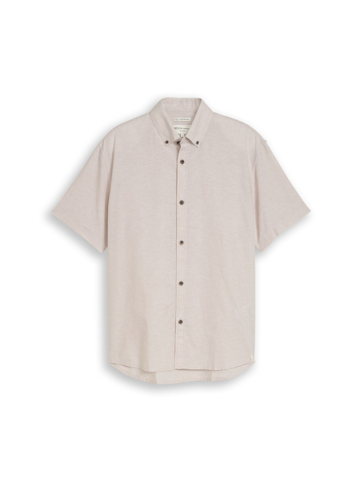 Tom Tailor denim Herren Hemden kurz Muted Grey Cham