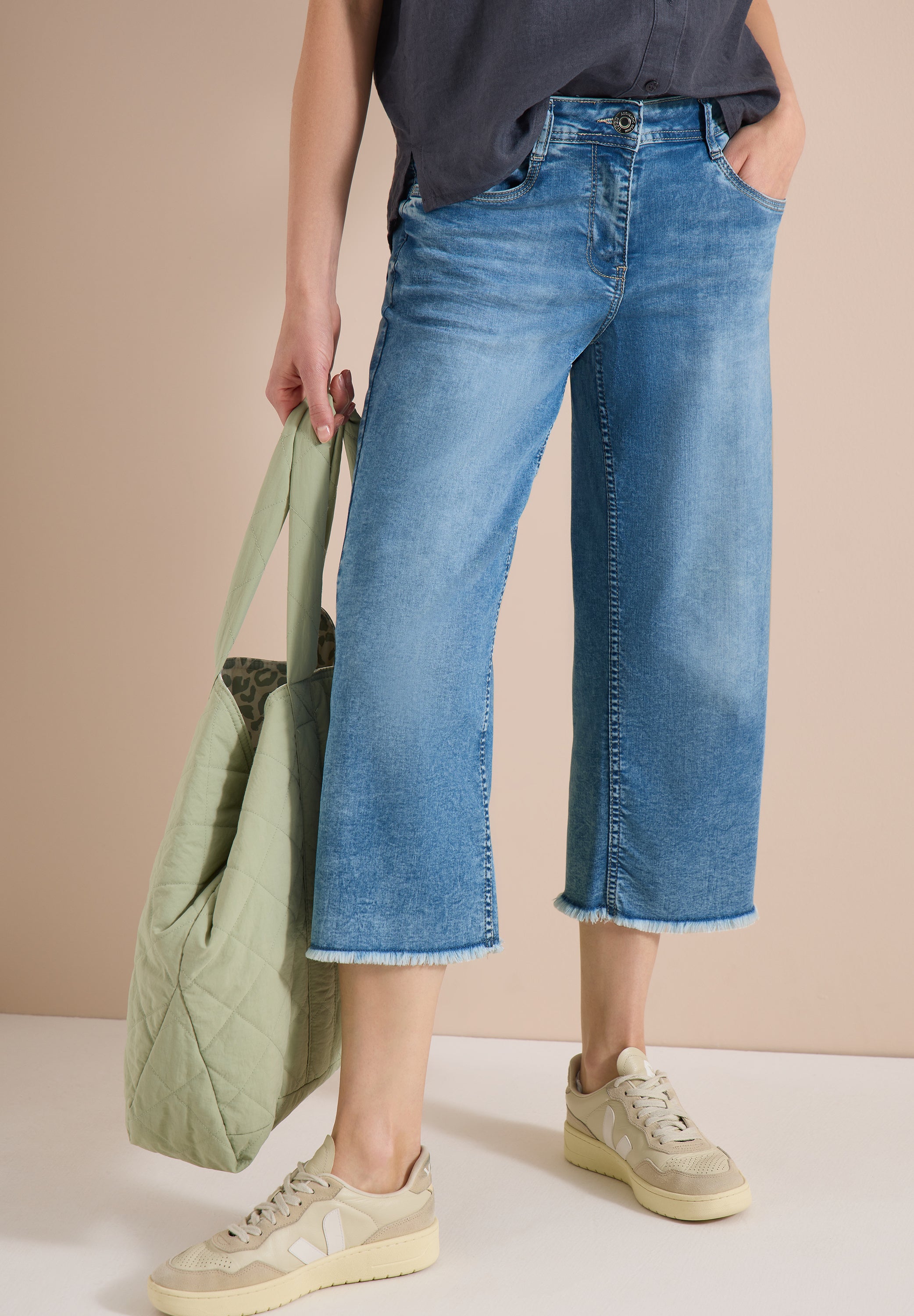 Cecil Damen Hosen Light Blu