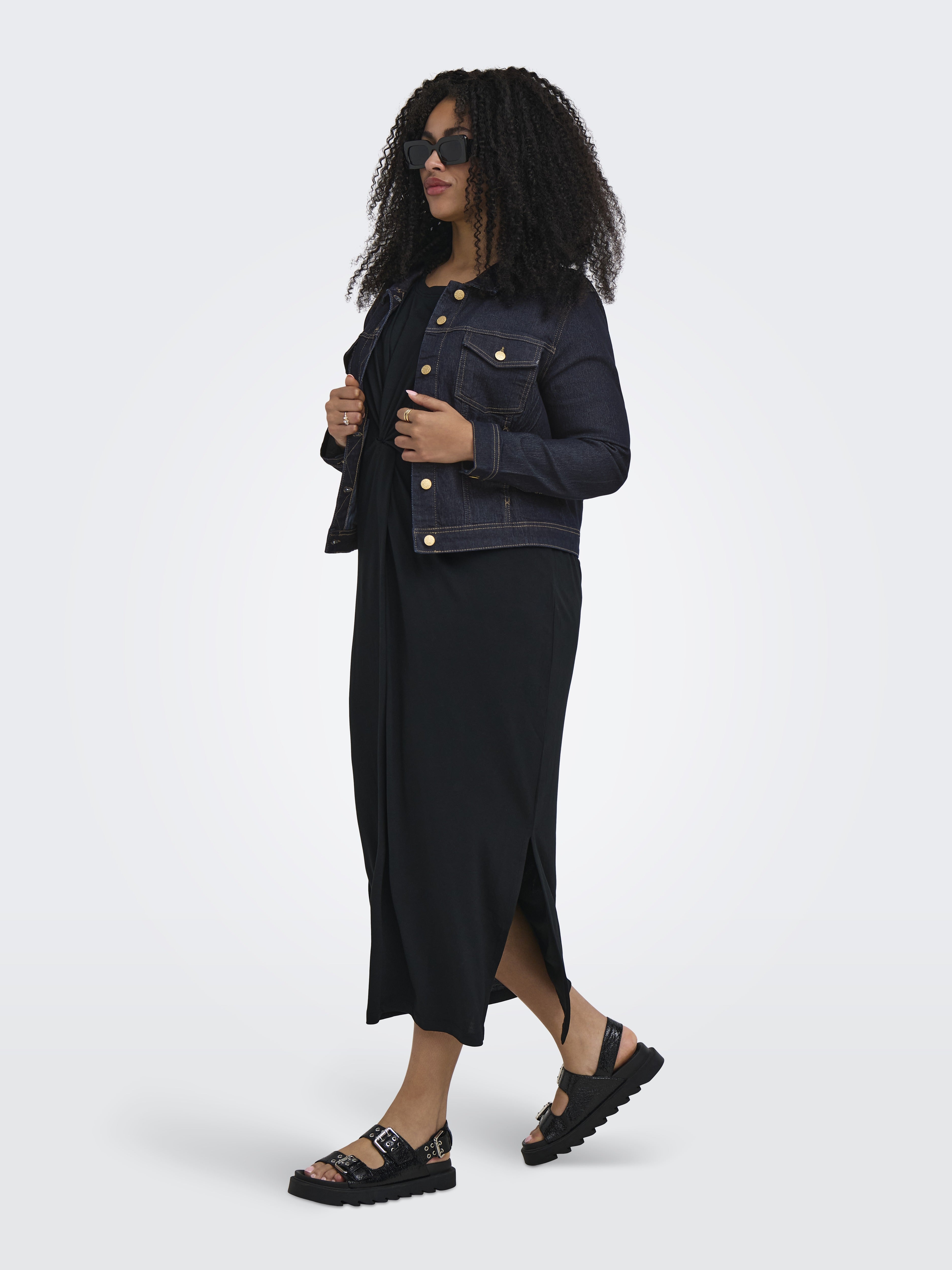 Only Carmakoma Damen Jacken Dark Blue Denim