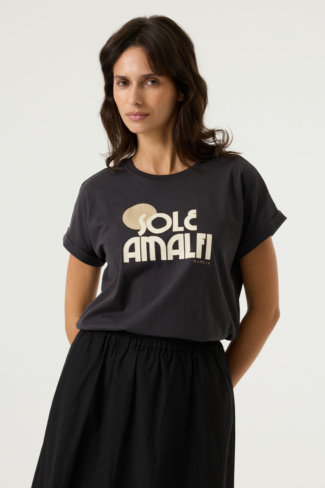 Garcia Damen T-Shirts Antracite
