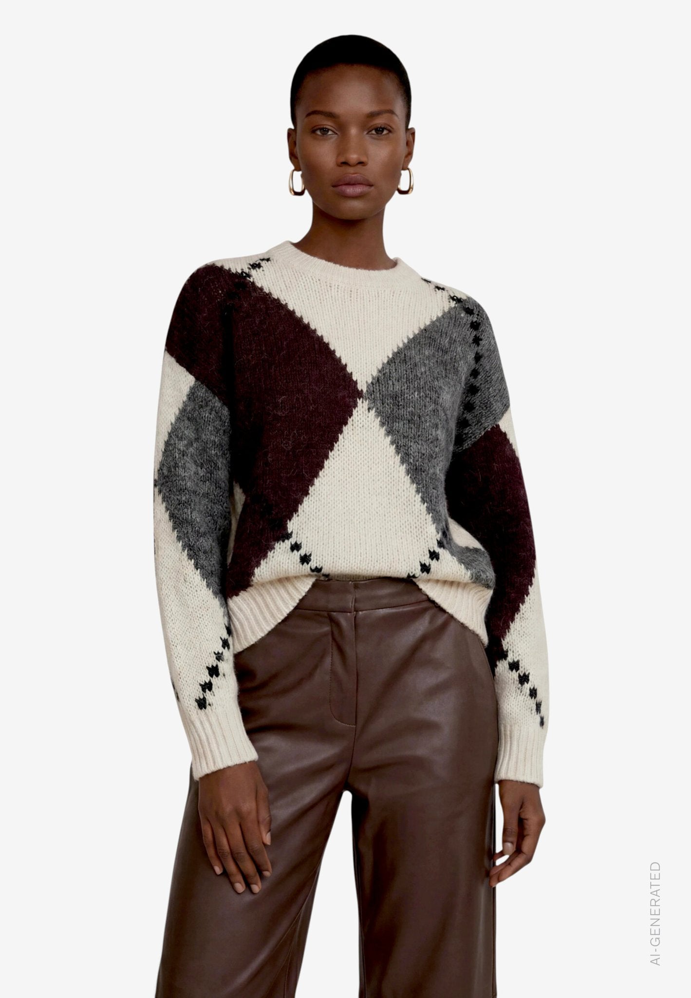 Zero Damen Pullover Patch Cream/Bro