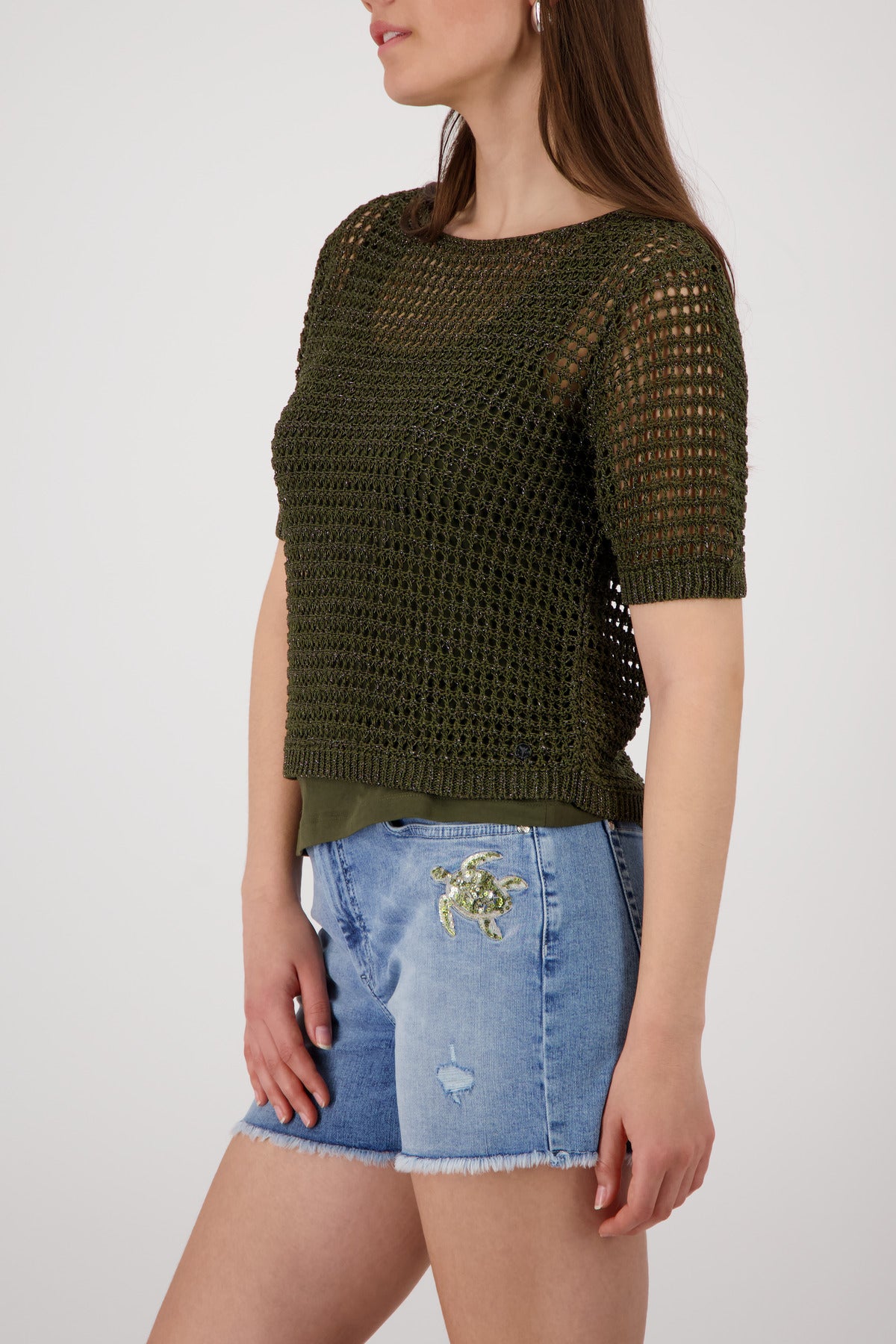 Monari Damen Pullover Olive