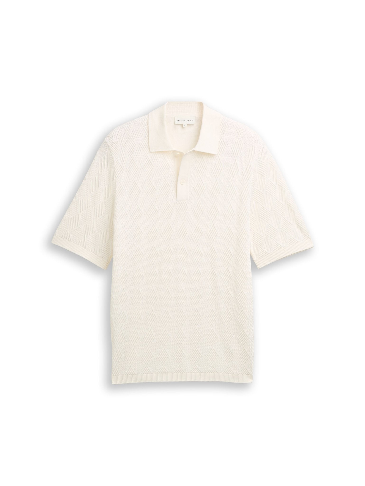 Tom Tailor Herren Polo-Shirts Gardenia White