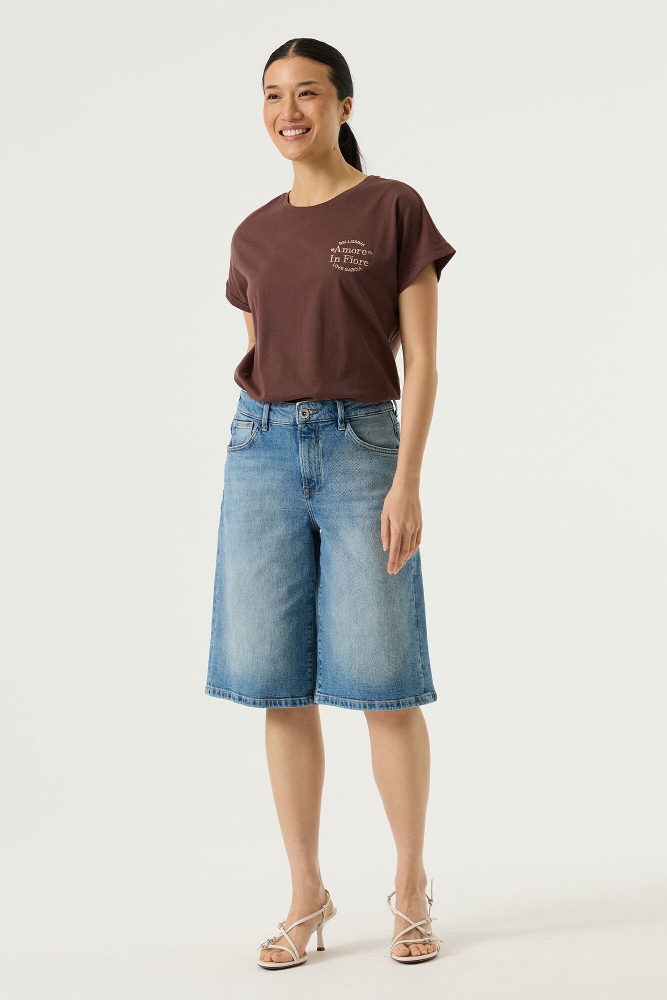 Garcia Damen T-Shirts Earth Brown