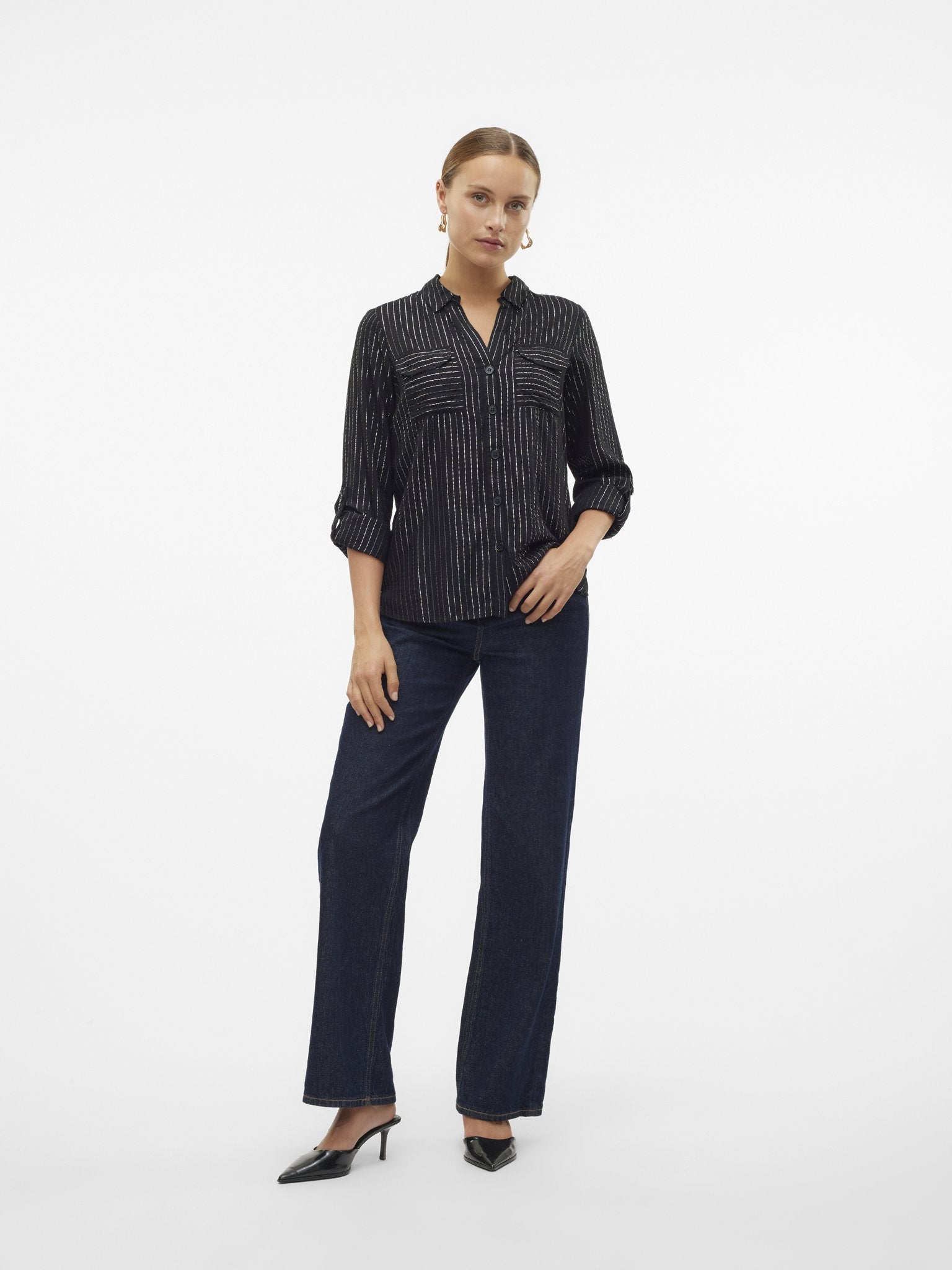 Vero Moda Damen Blusen Black/Silver Lu