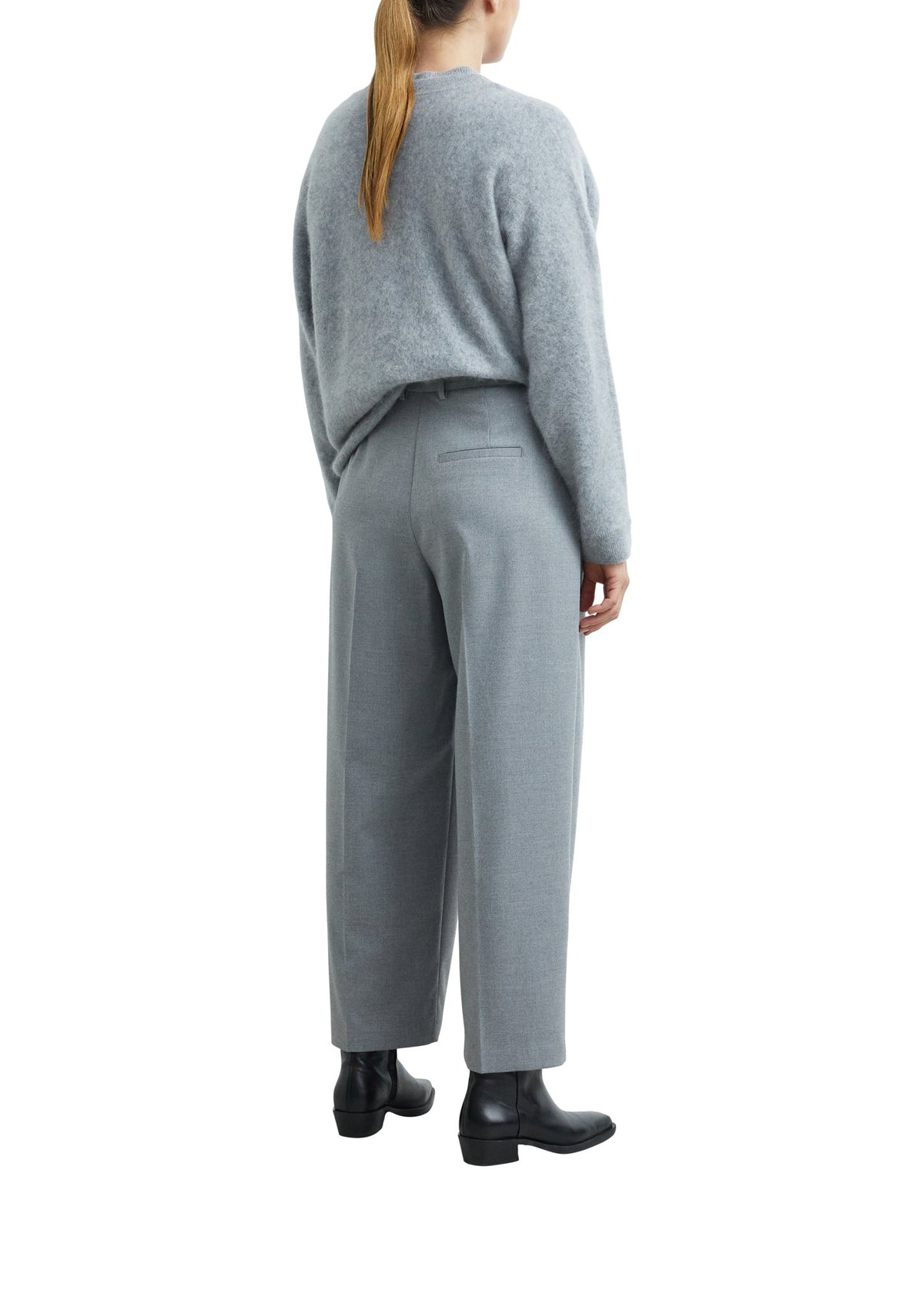 Comma Damen Hosen W Grey/Black