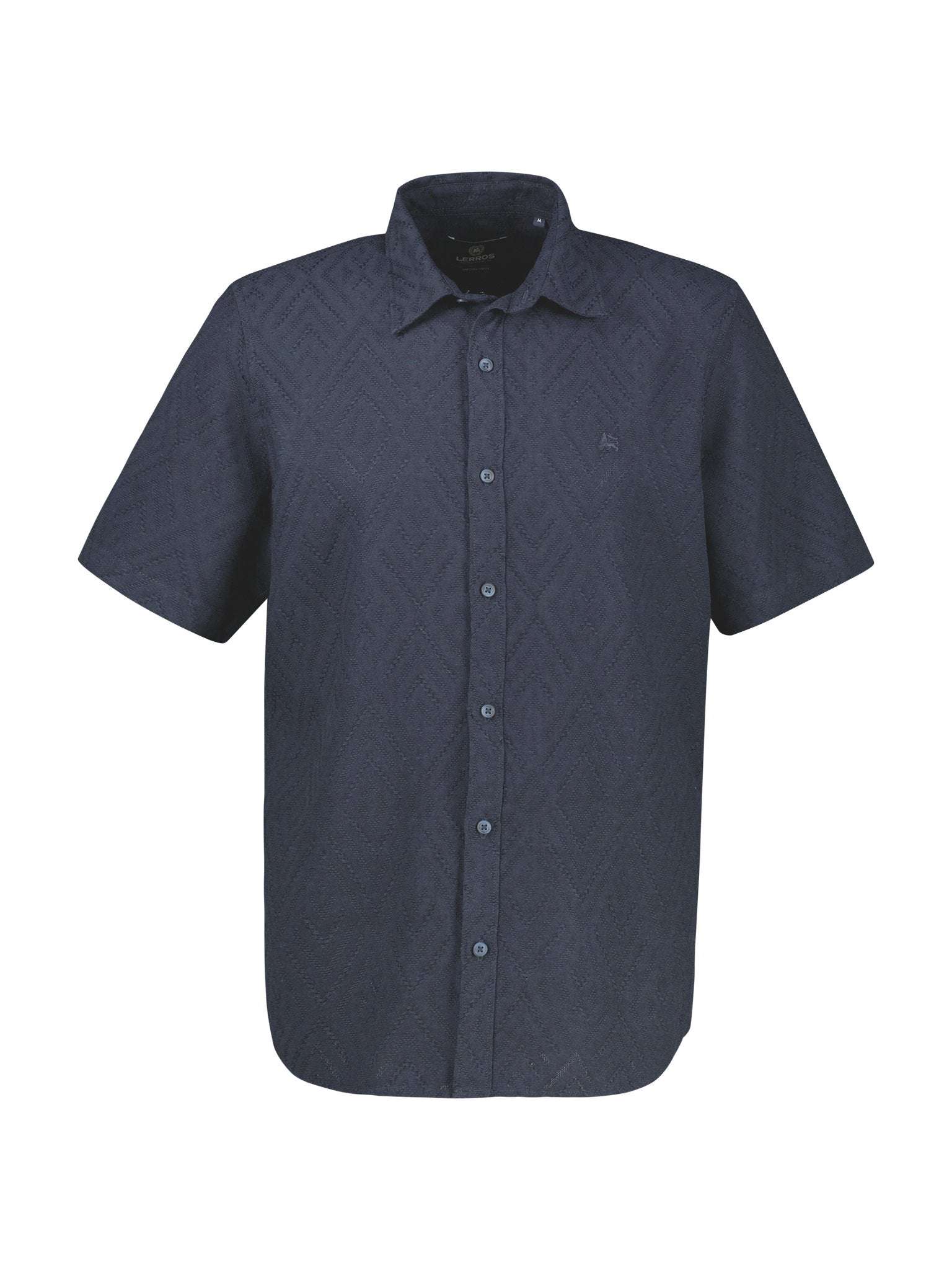 Lerros Herren Hemden kurz Classic Navy