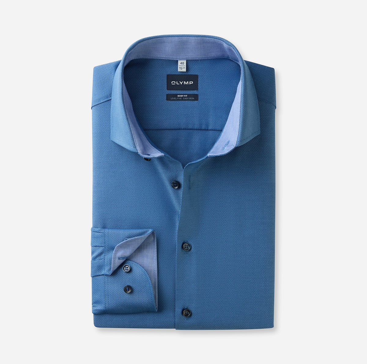 Olymp Herren Hemden lang Blau