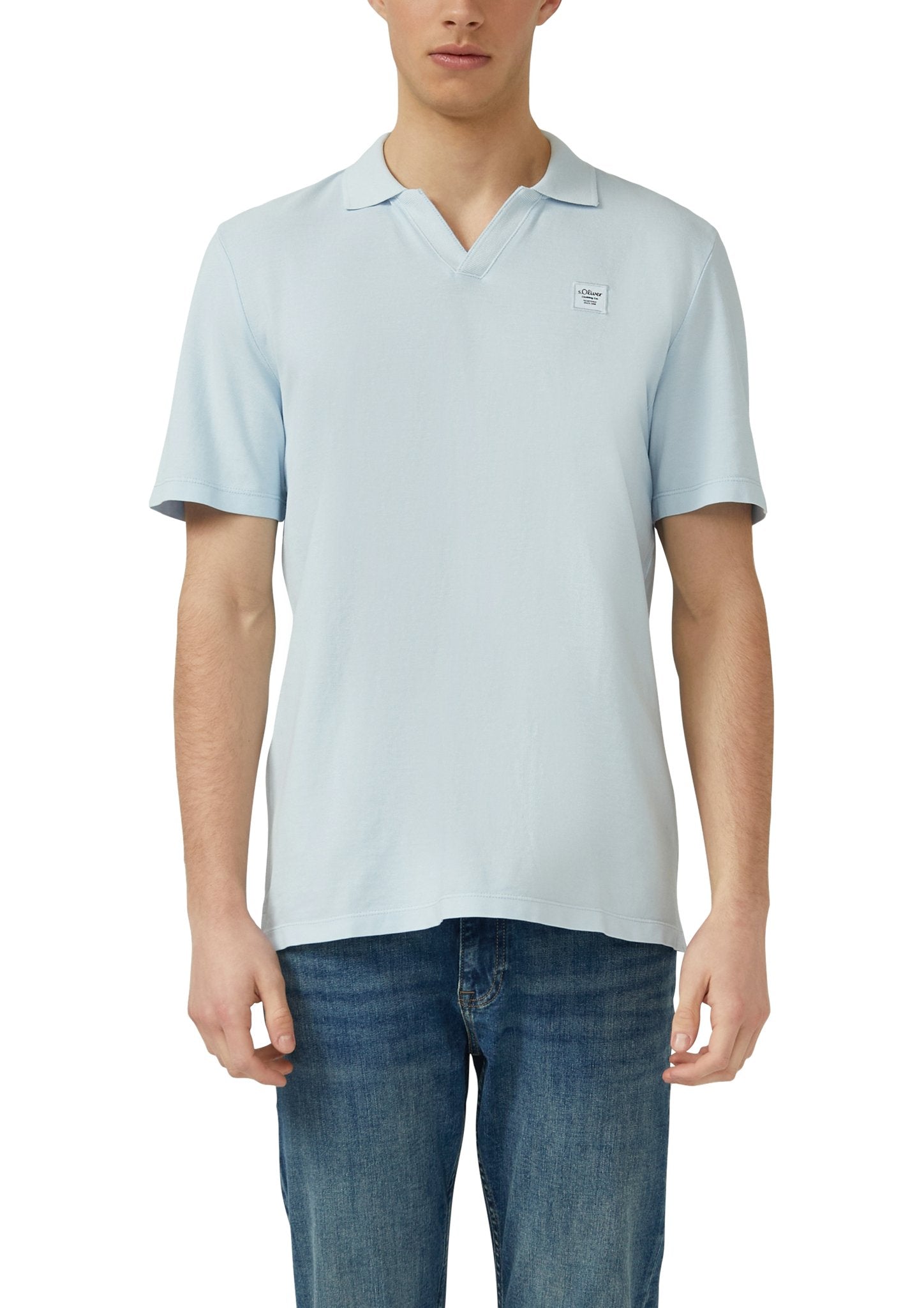 S. Oliver red Herren Polo-Shirts Blue