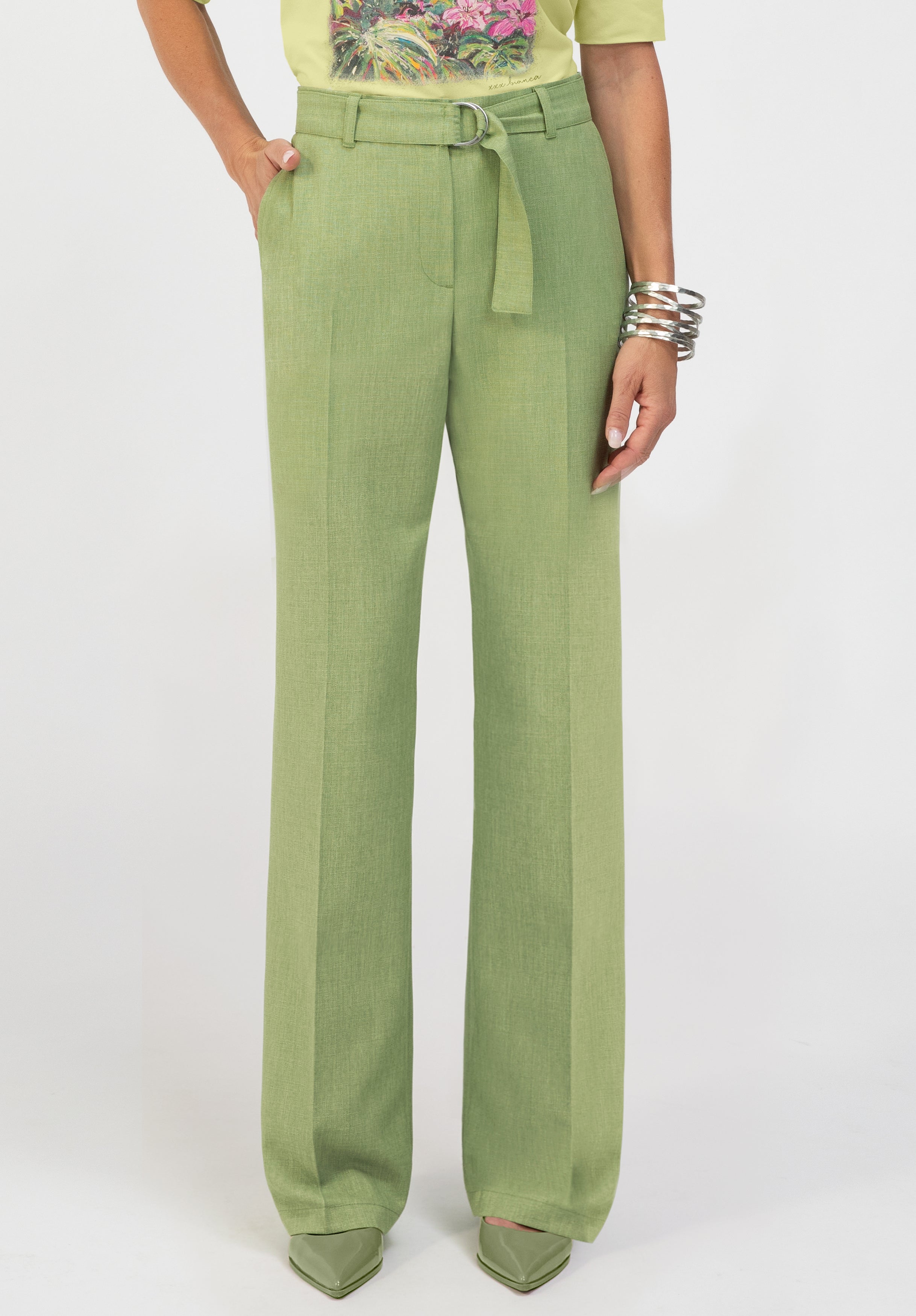 Bianca Damen Hosen Pistachio Melan