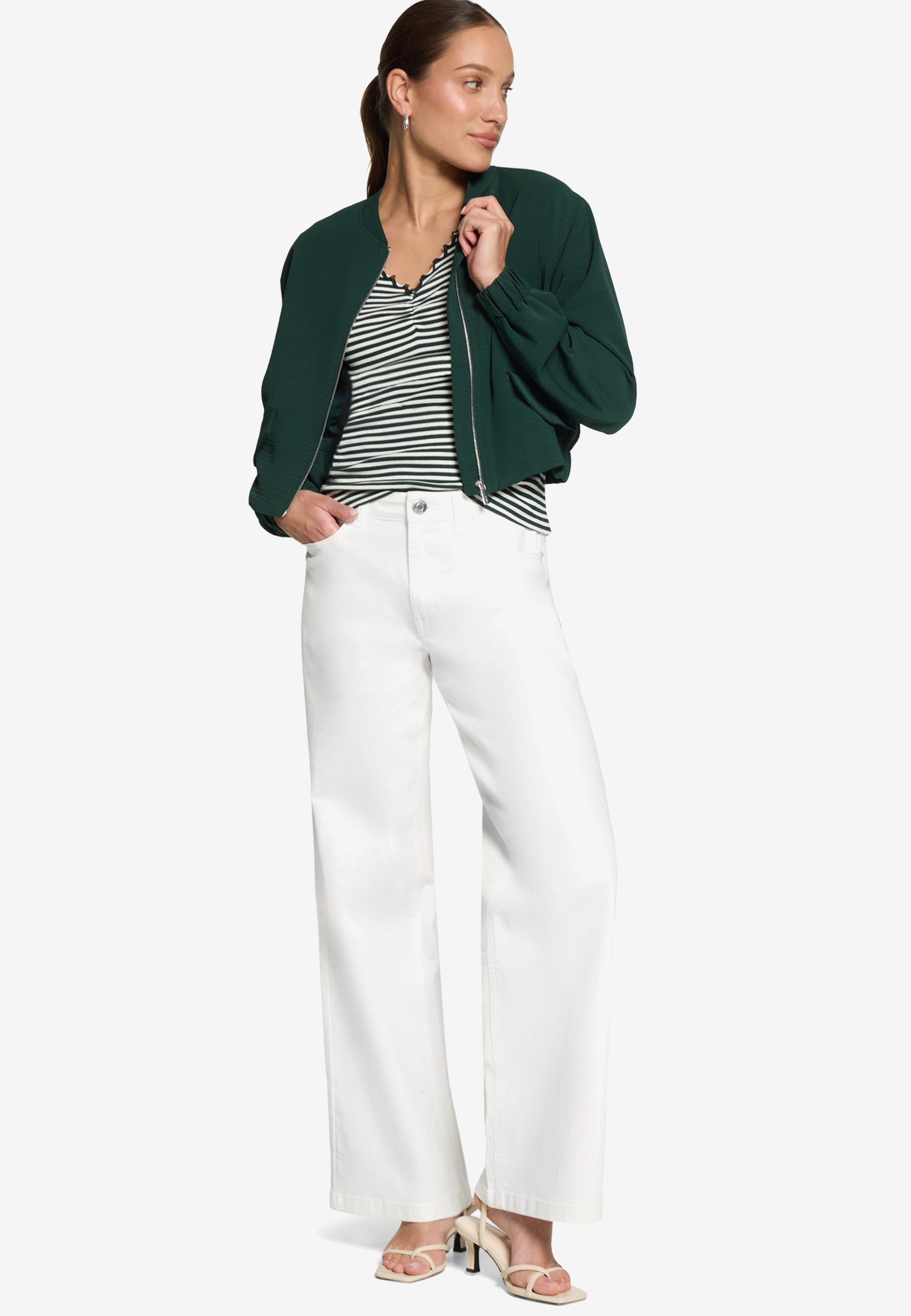 Zero Damen T-Shirts Green/Cream
