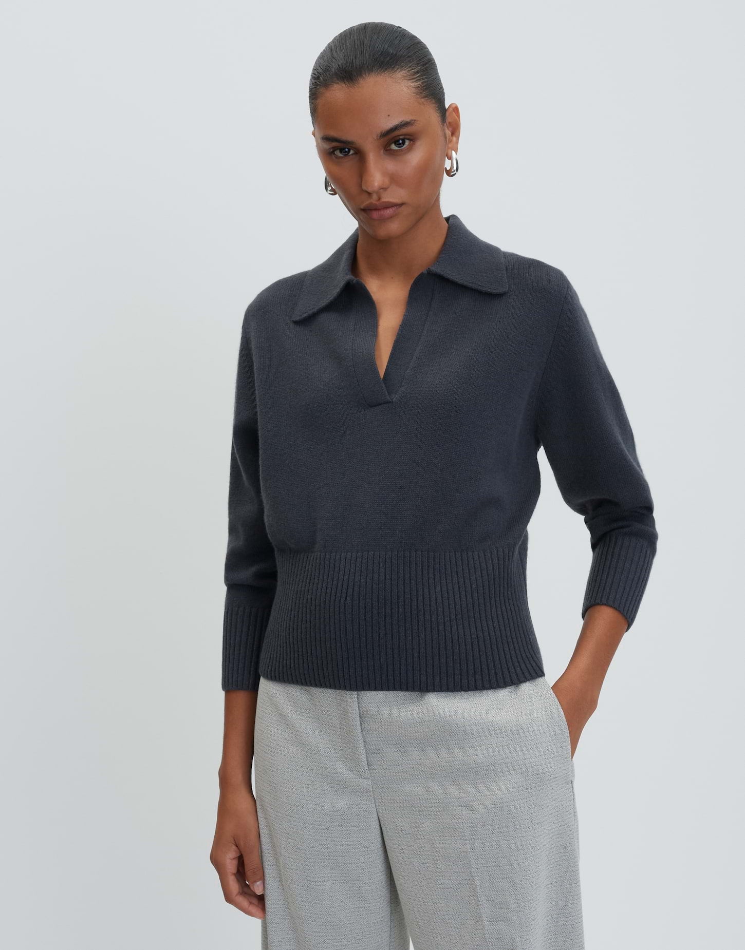 Someday Damen Pullover Coal Dust