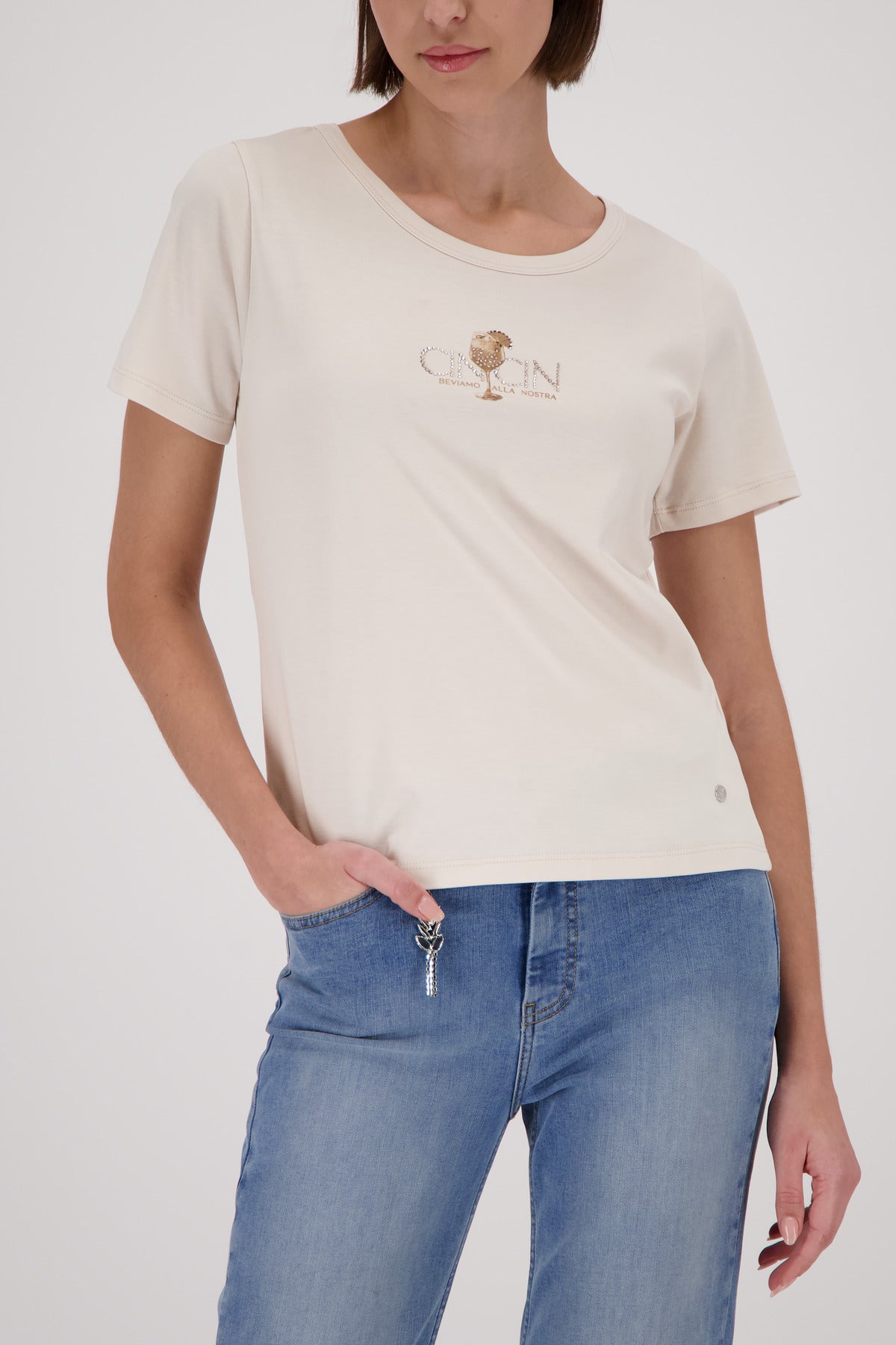Monari Damen T-Shirts Champagne B