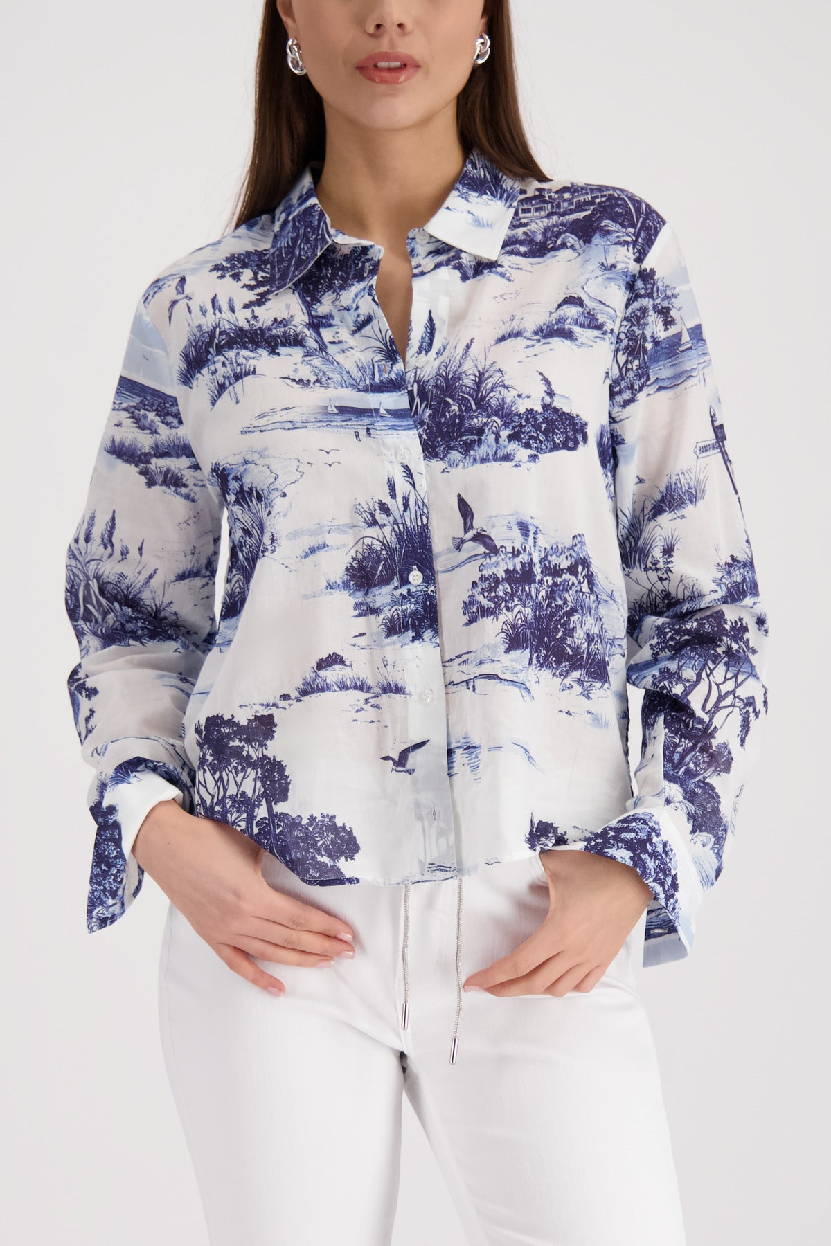 Monari Damen Blusen Marine Gemu