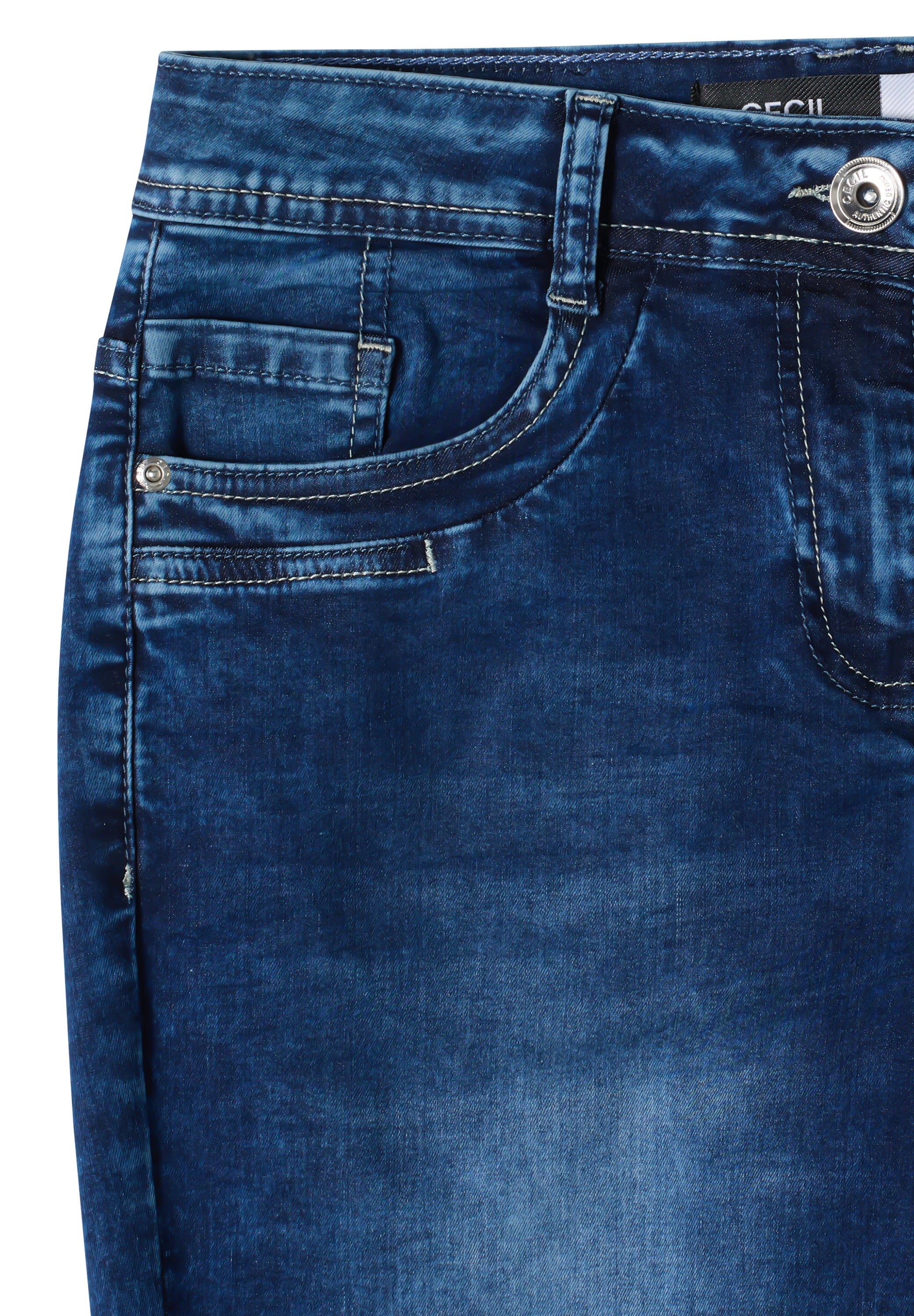 Cecil Damen Hosen Mid Blue