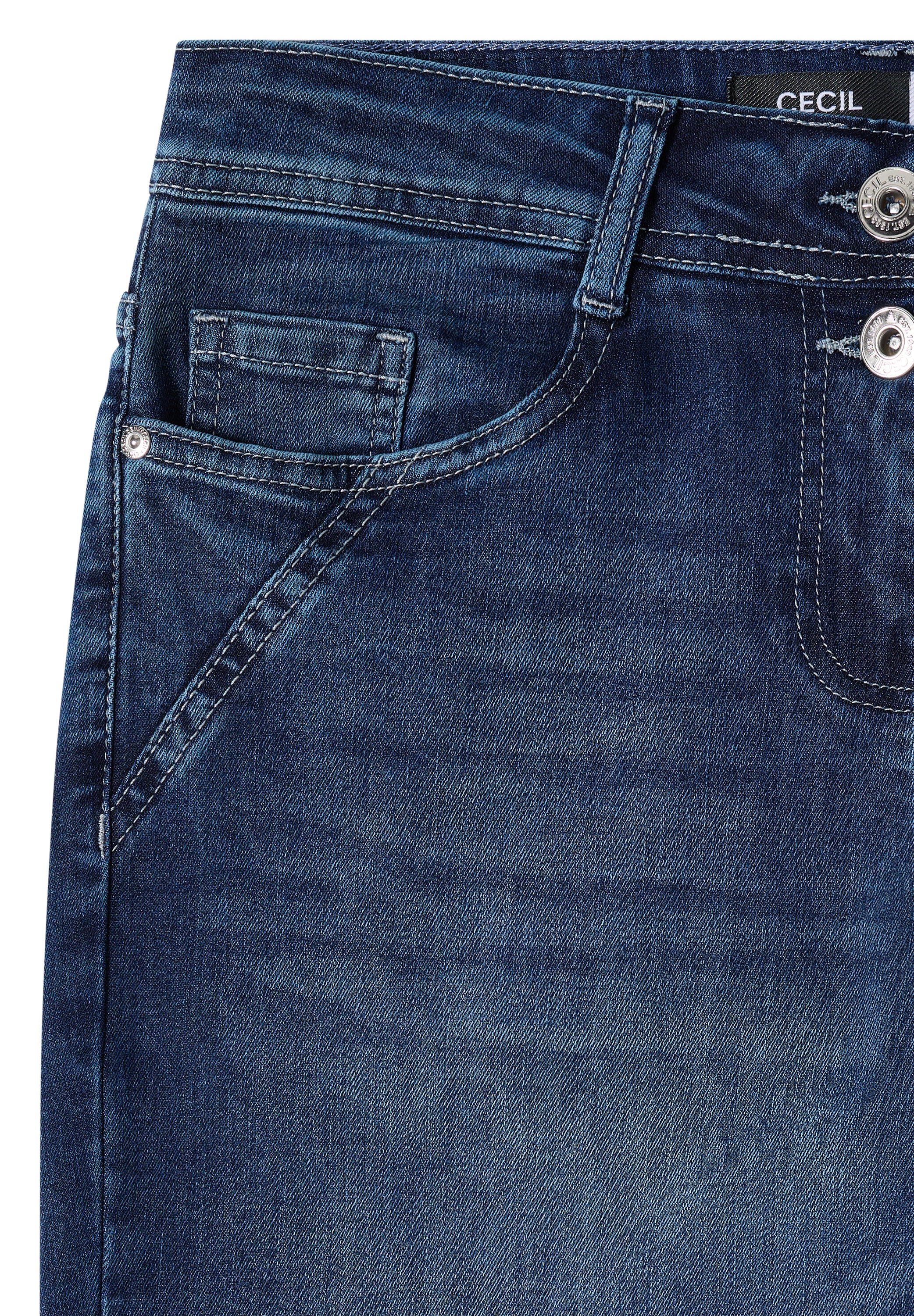 Cecil Damen Hosen Mid Blue