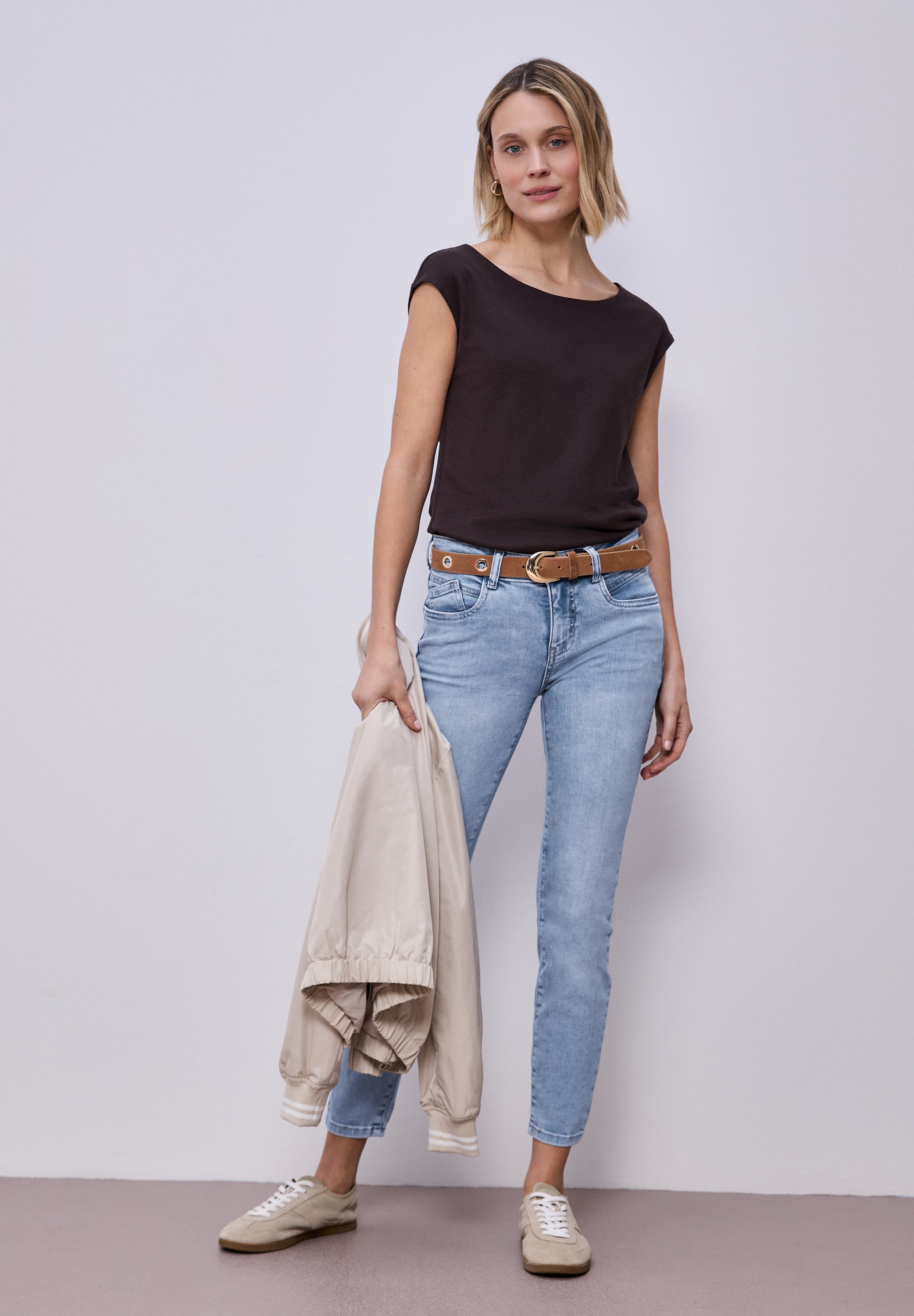 Street One Damen Hosen Light Blu