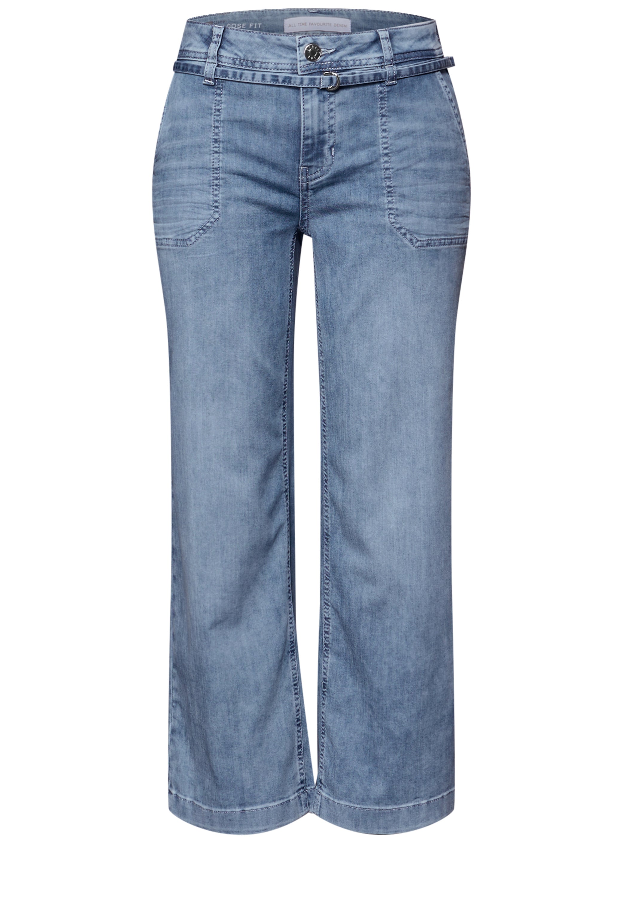 Street One Damen Hosen Mid Blue