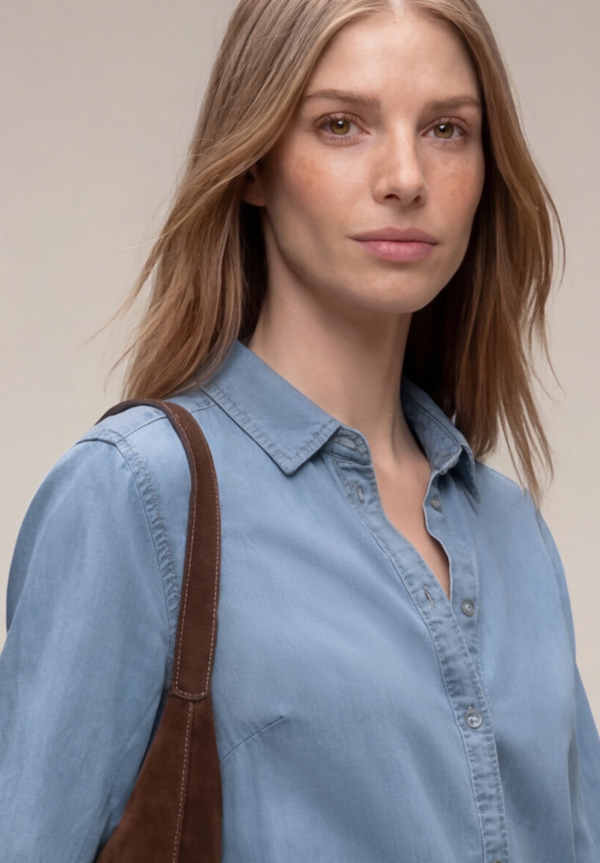 Street One Damen Blusen Light Blu
