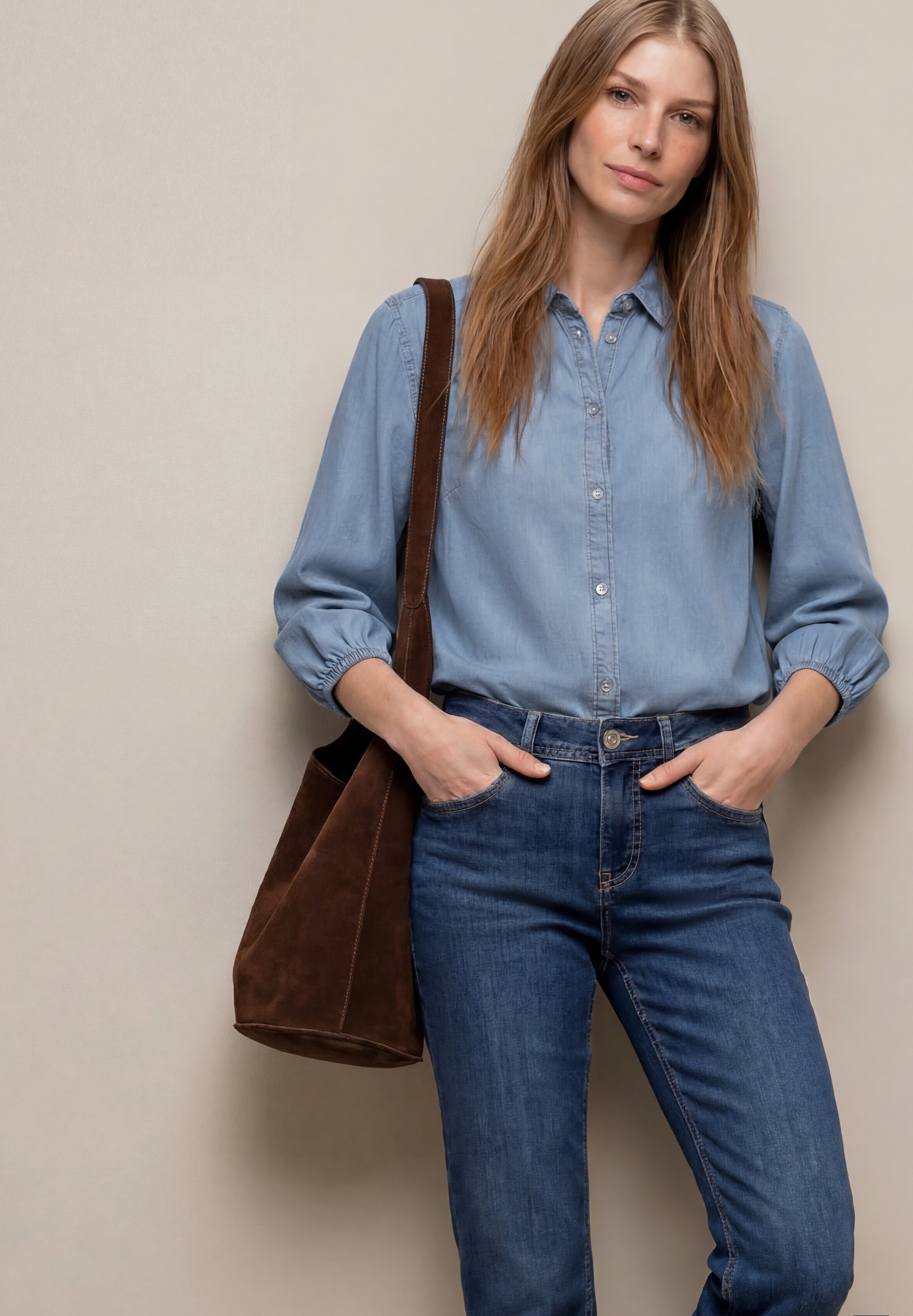 Street One Damen Blusen Light Blu